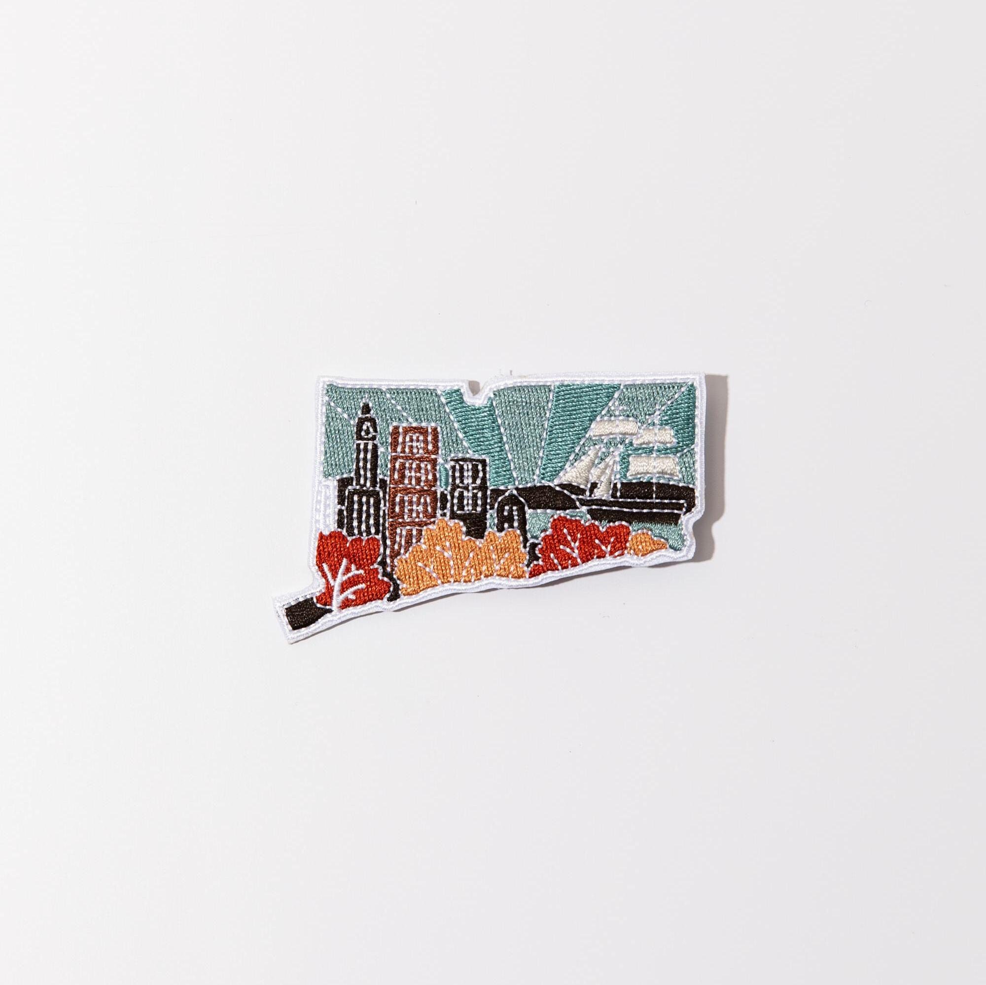Connecticut Iron-On Patch | 3&quot; Patch | Embroidered Sew-on or Iron-on Applique