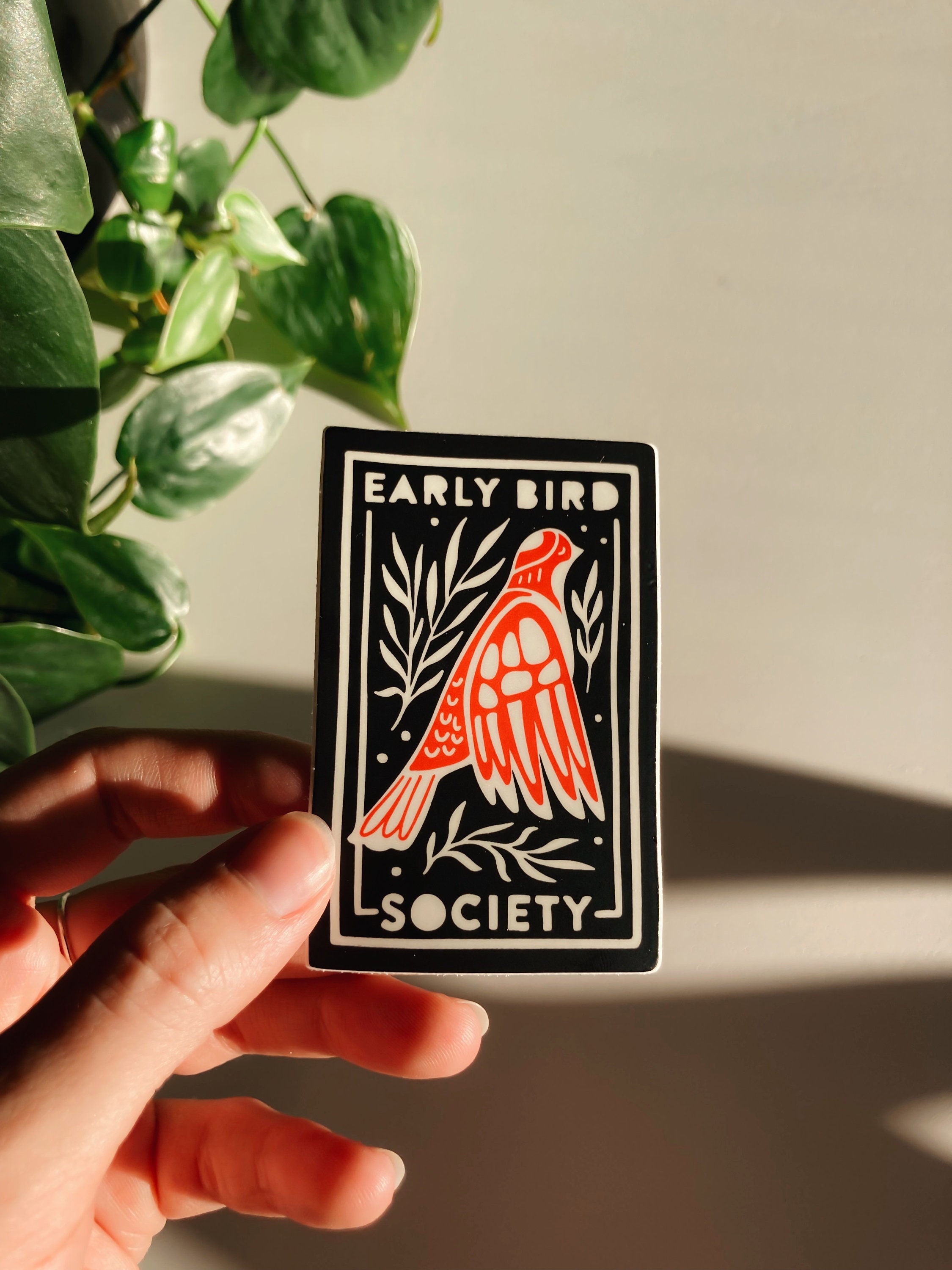 Early Bird Society Durable Sticker | High Quality Bumper Sticker | Laptop sticker | Water Bottle Sticker | 3&quot;