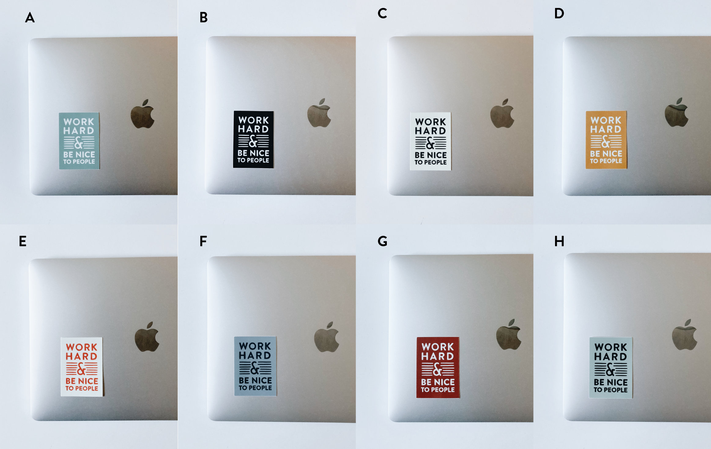 Work Hard & Be Nice To People Sticker | High Quality Bumper Sticker | Laptop Decal | Water Bottle Sticker | 3&quot;