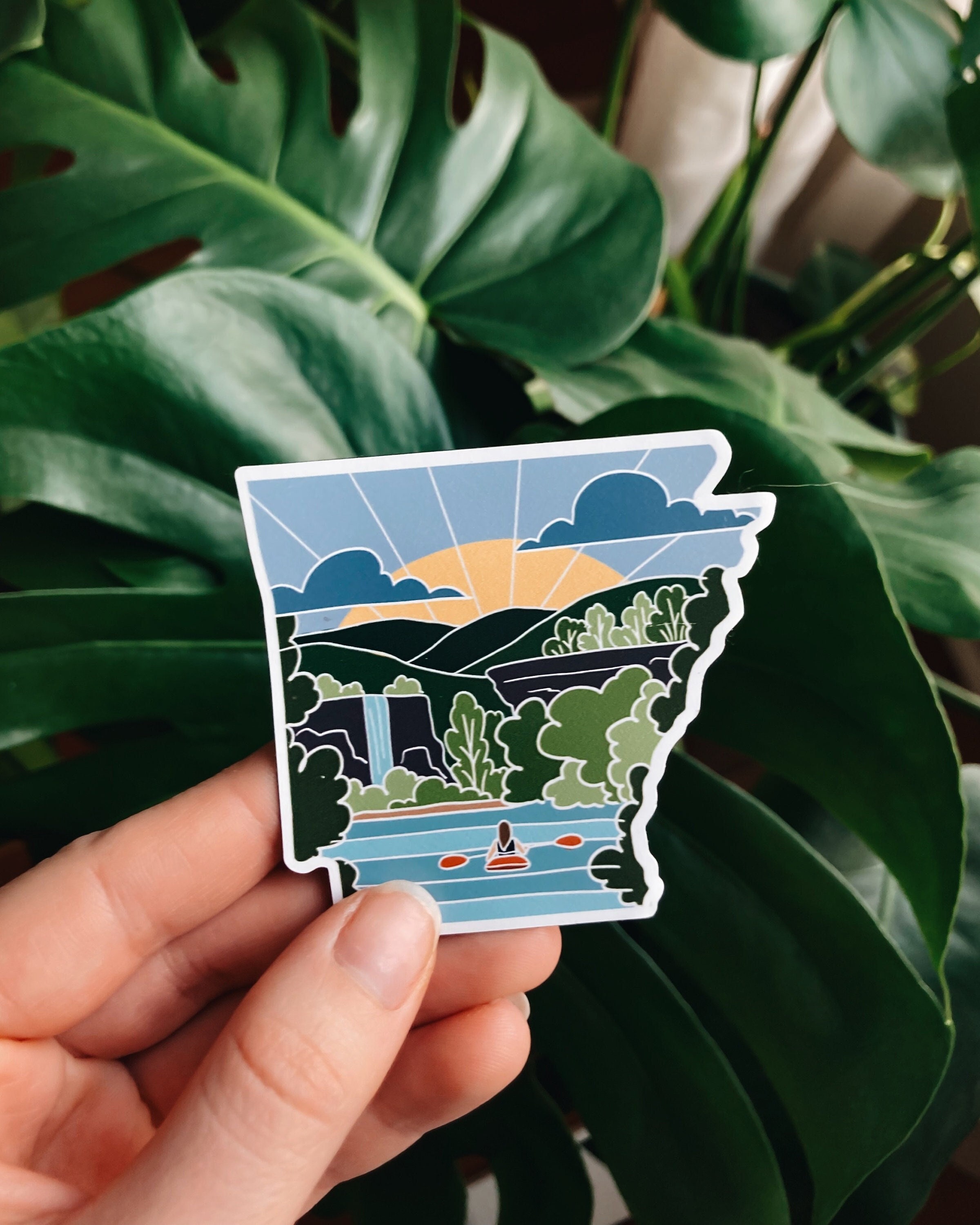 Arkansas Car Magnet | Weatherproof State Magnet | Outdoorsy Magnet | Locker Magnet | Fridge Magnet | Weatherproof Magnet | 3&quot;