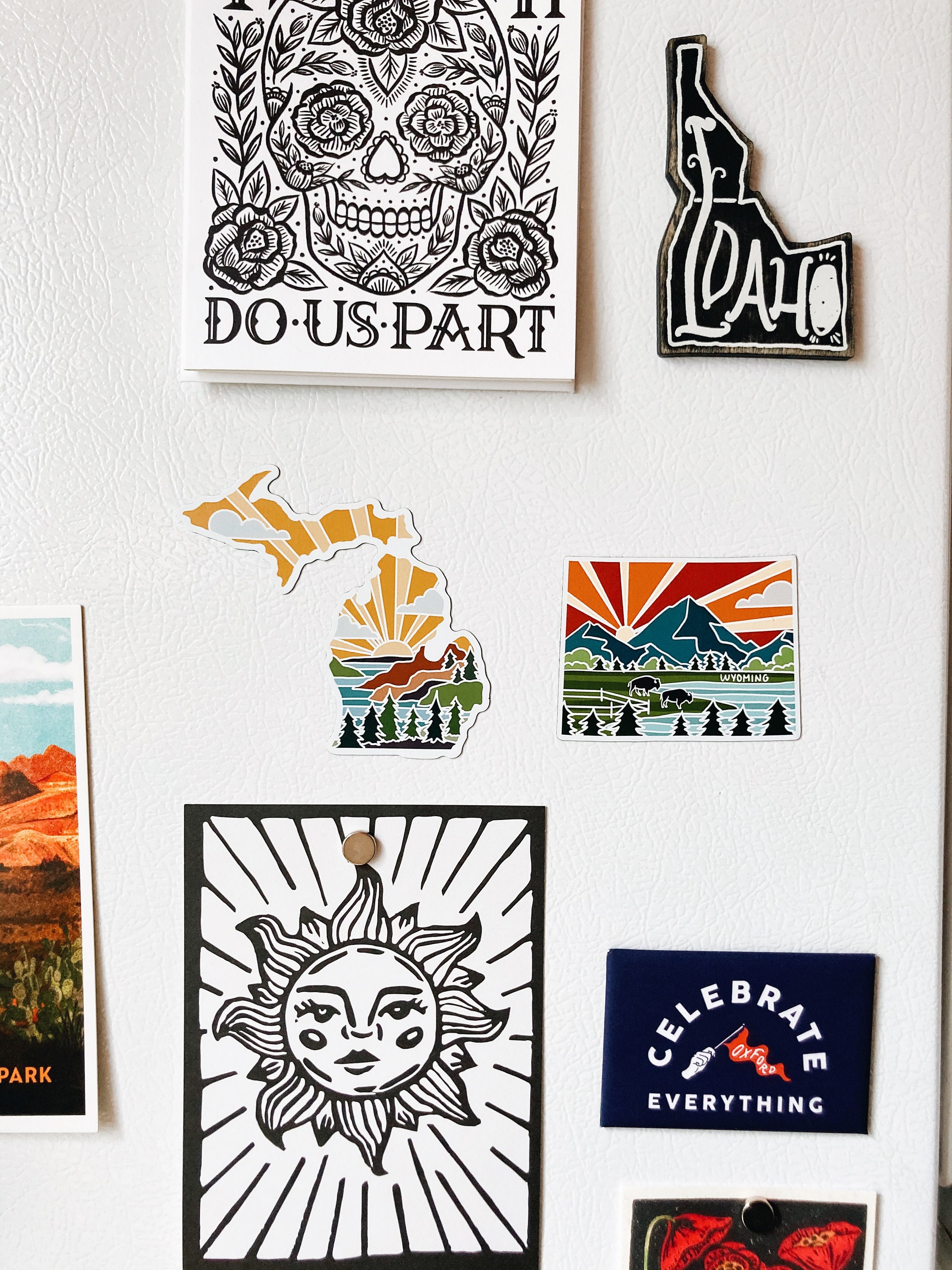 Wyoming Car Magnet | Car Magnet | Outdoorsy Magnet | Locker Magnet | Fridge Magnet | Lightweight Magnet