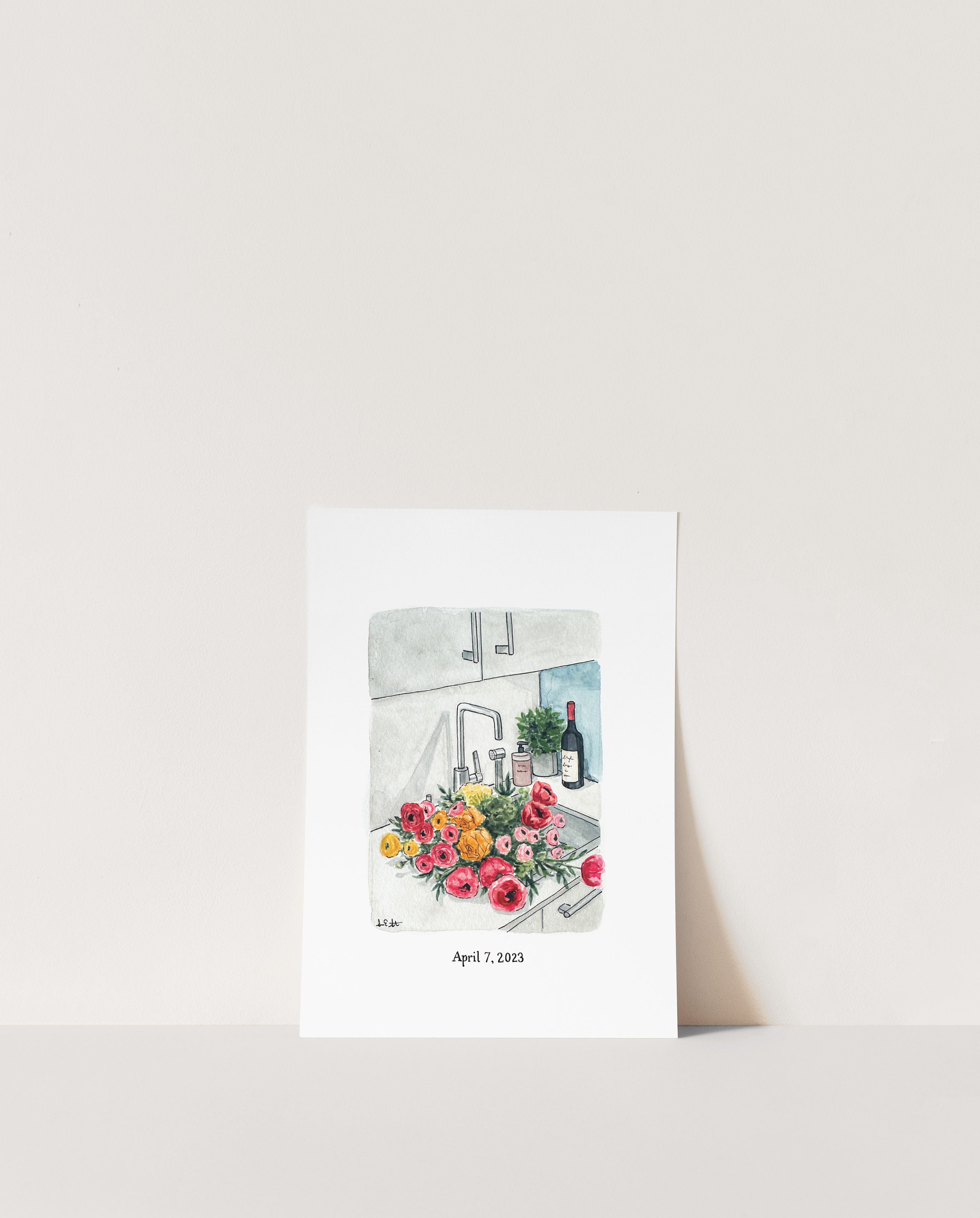 Watercolor Flowers Art Print | Floral | Home Decor | Bouquet | Modern Wildflowers | Colorful Nursery Decor | Minimalist | Bohemian Wall Art
