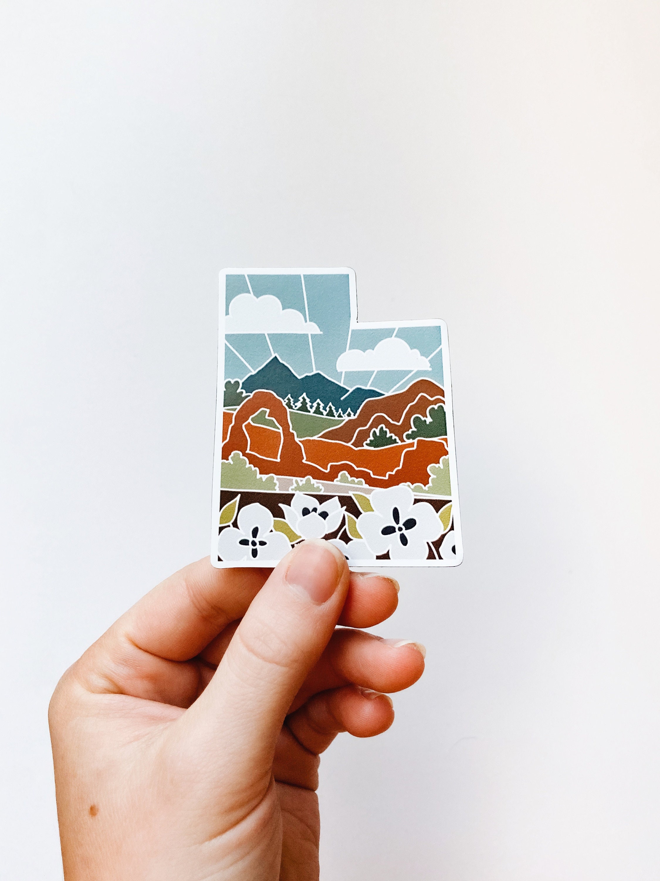 Utah Weatherproof Magnet | State Car Magnet | Outdoorsy Magnet | Locker Magnet | Fridge Magnet | Weatherproof Magnet | 3&quot;