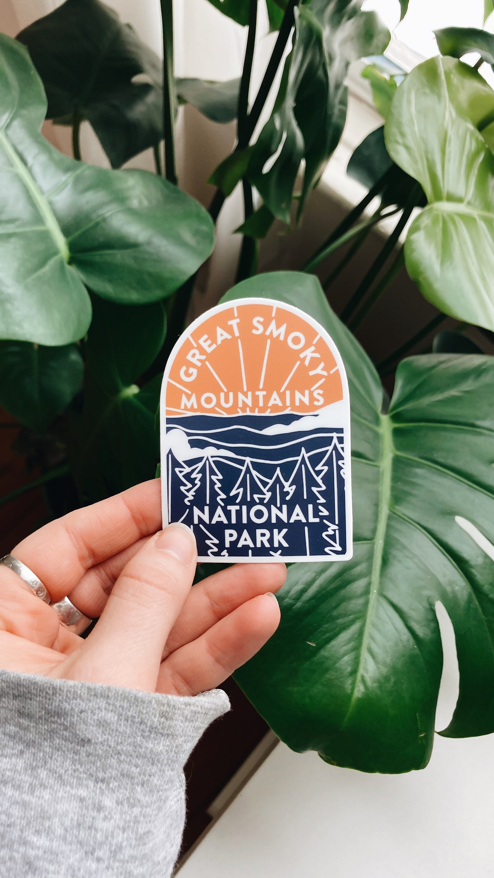 Great Smoky Mountains Durable Sticker | High Quality Bumper Sticker | GSM National Park Illustration | Weatherproof Decal | 3&quot;