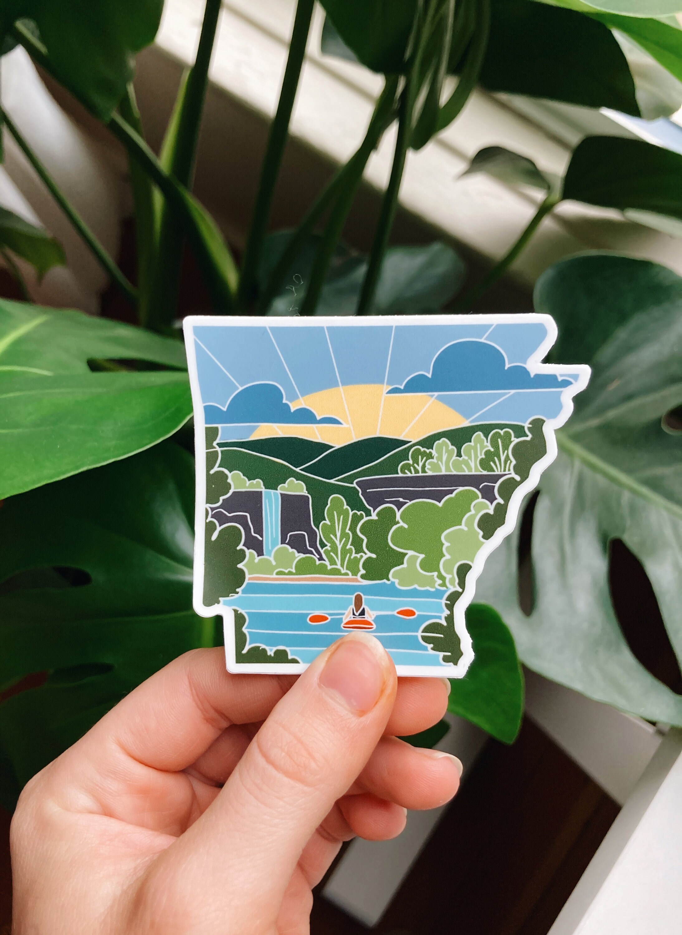 Arkansas Durable Sticker | High Quality Bumper Sticker | United States Vinyl Decal | Weatherproof Sticker | Water Bottle Sticker | 3&quot;