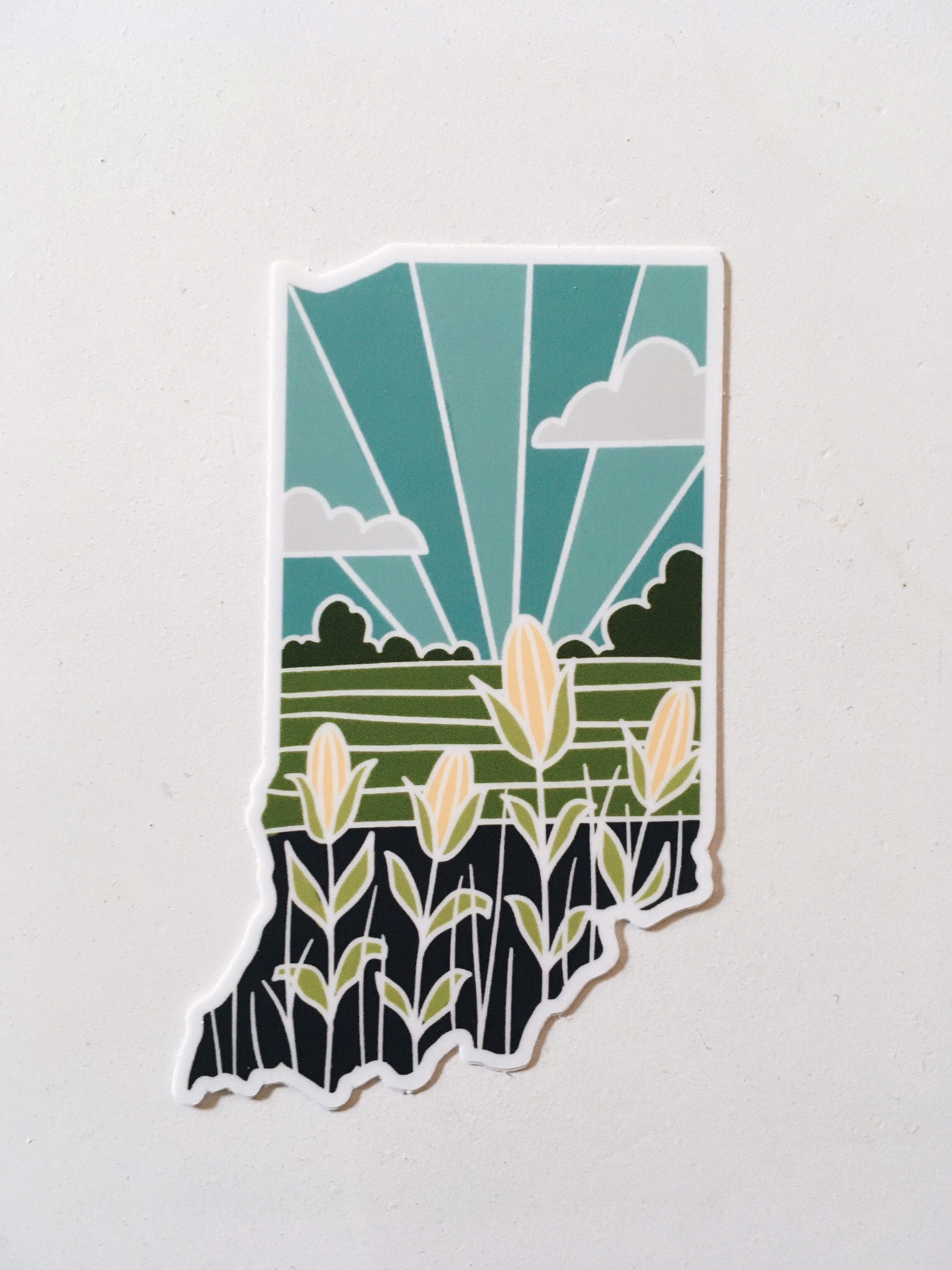 Indiana Durable Sticker | High Quality Bumper Sticker | United States Vinyl Decal | Weatherproof Sticker | Water Bottle Sticker | 4&quot;