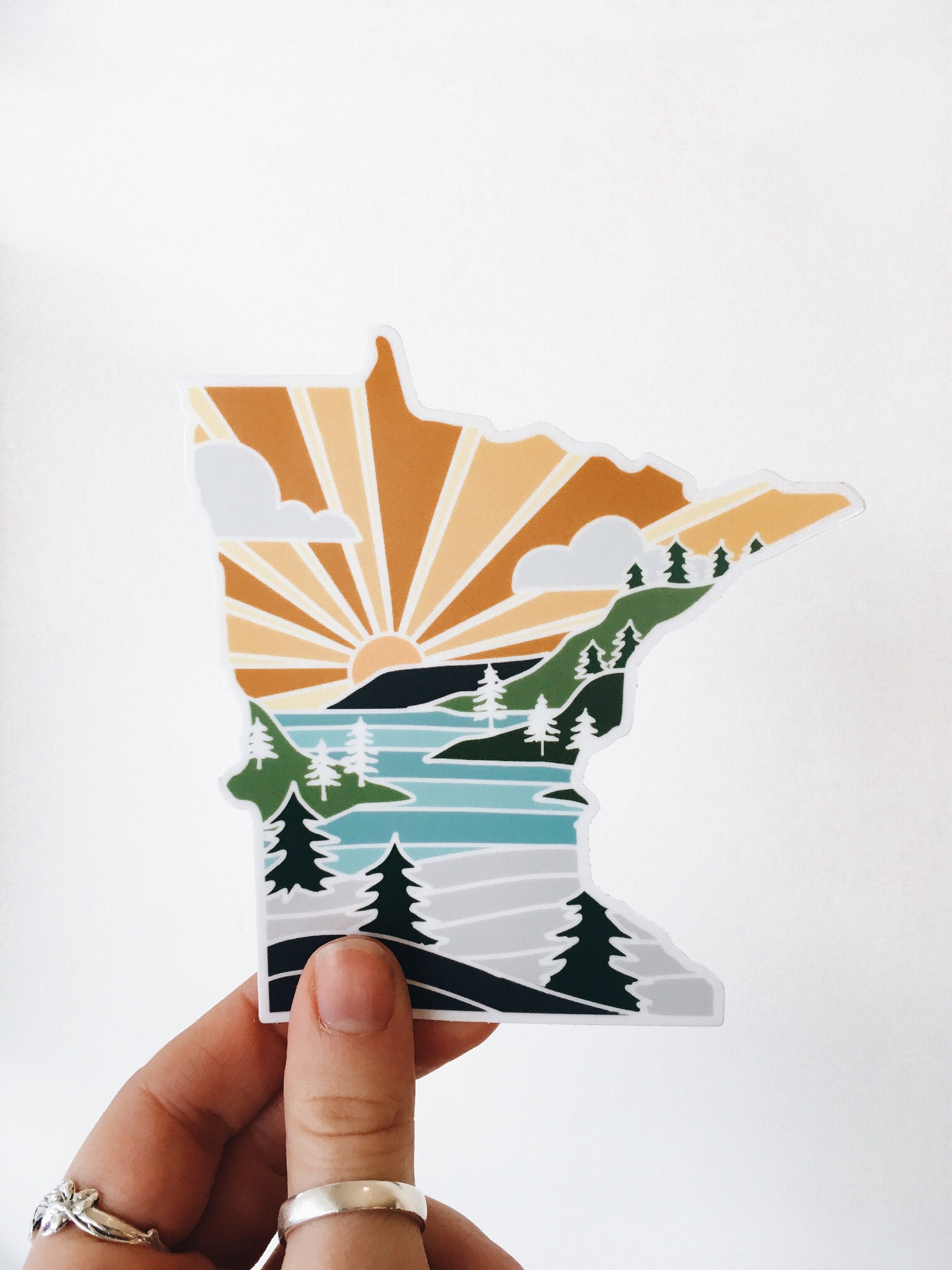 Minnesota Durable Sticker | High Quality Bumper Sticker | United States Vinyl Decal | Weatherproof Sticker | Water Bottle Sticker | 4&quot;