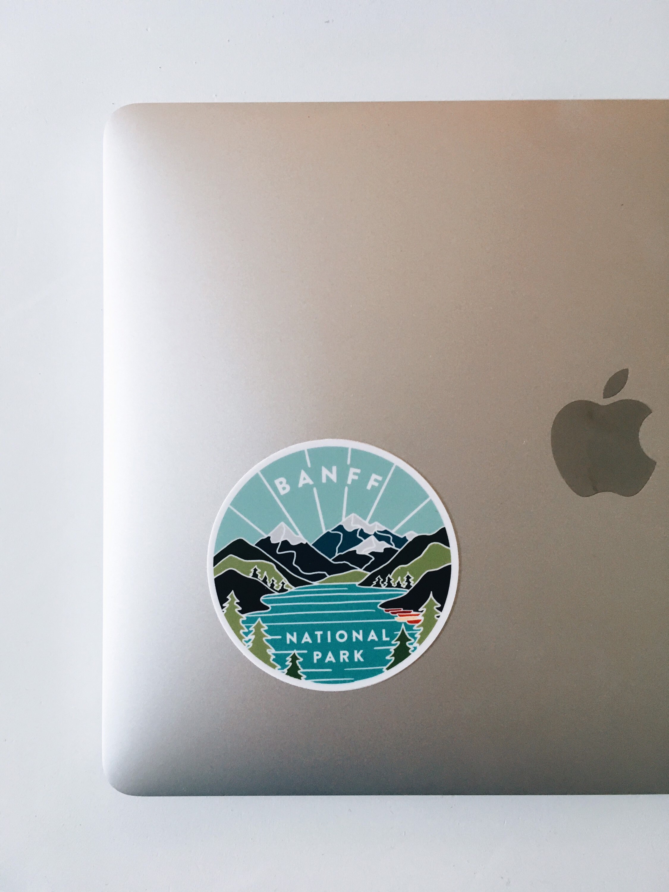 Banff Durable Sticker | High Quality Bumper Sticker | Canada Vinyl Decal | Banff National Park Illustration | Weatherproof Sticker | 3&quot;