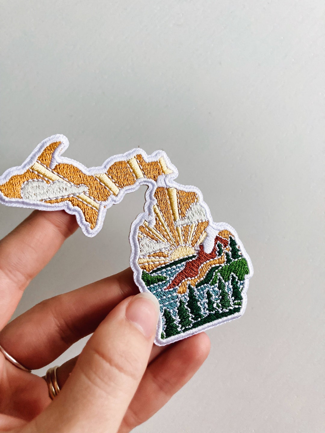 Michigan Ironon Patch 3 Patch Embroidered Sewon or Ironon Applique