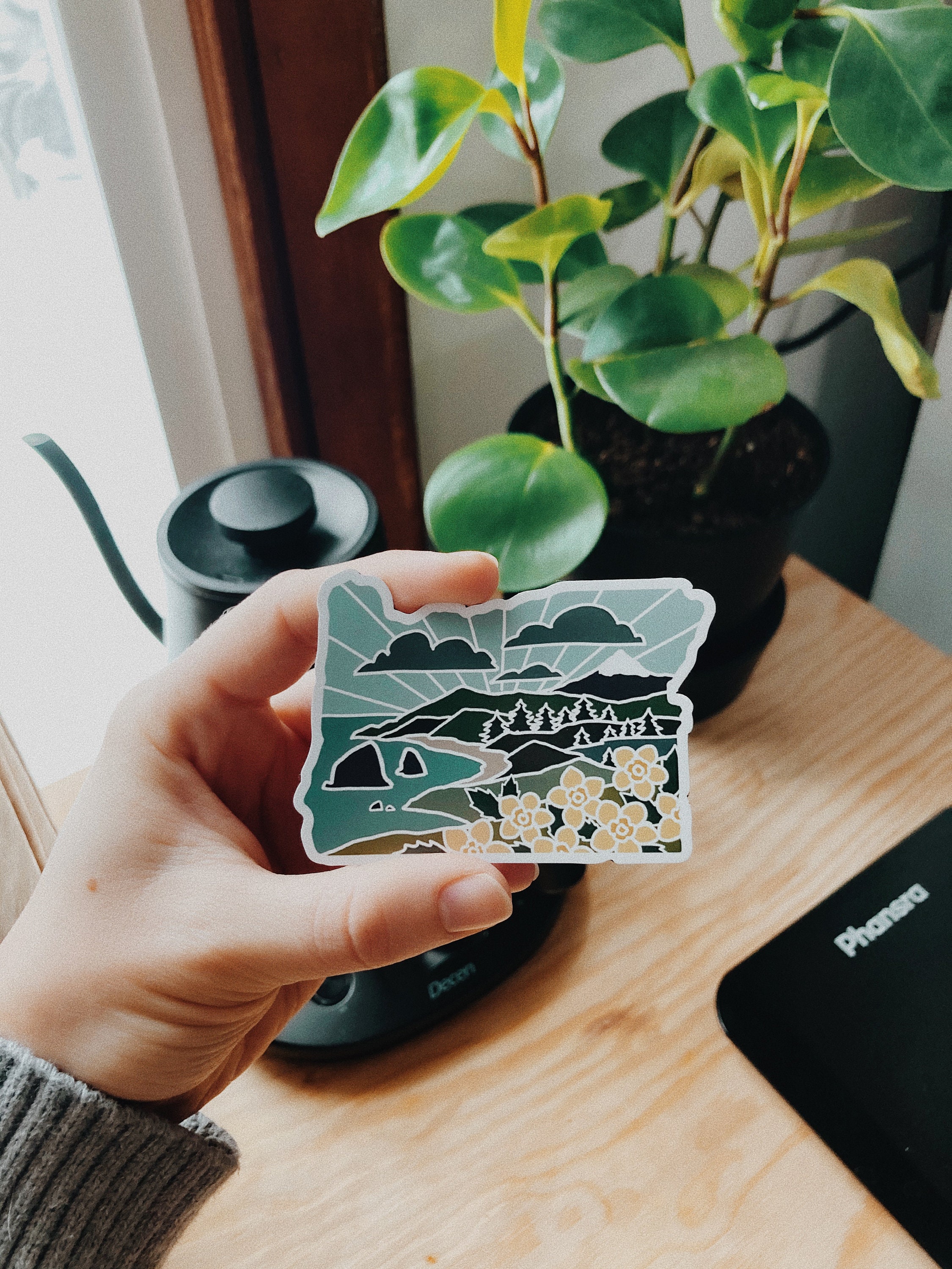 Oregon Car Magnet | Weatherproof State Magnet | Outdoorsy Magnet | Oregon Gift | Locker Magnet | Fridge Magnet | Decorative Magnet