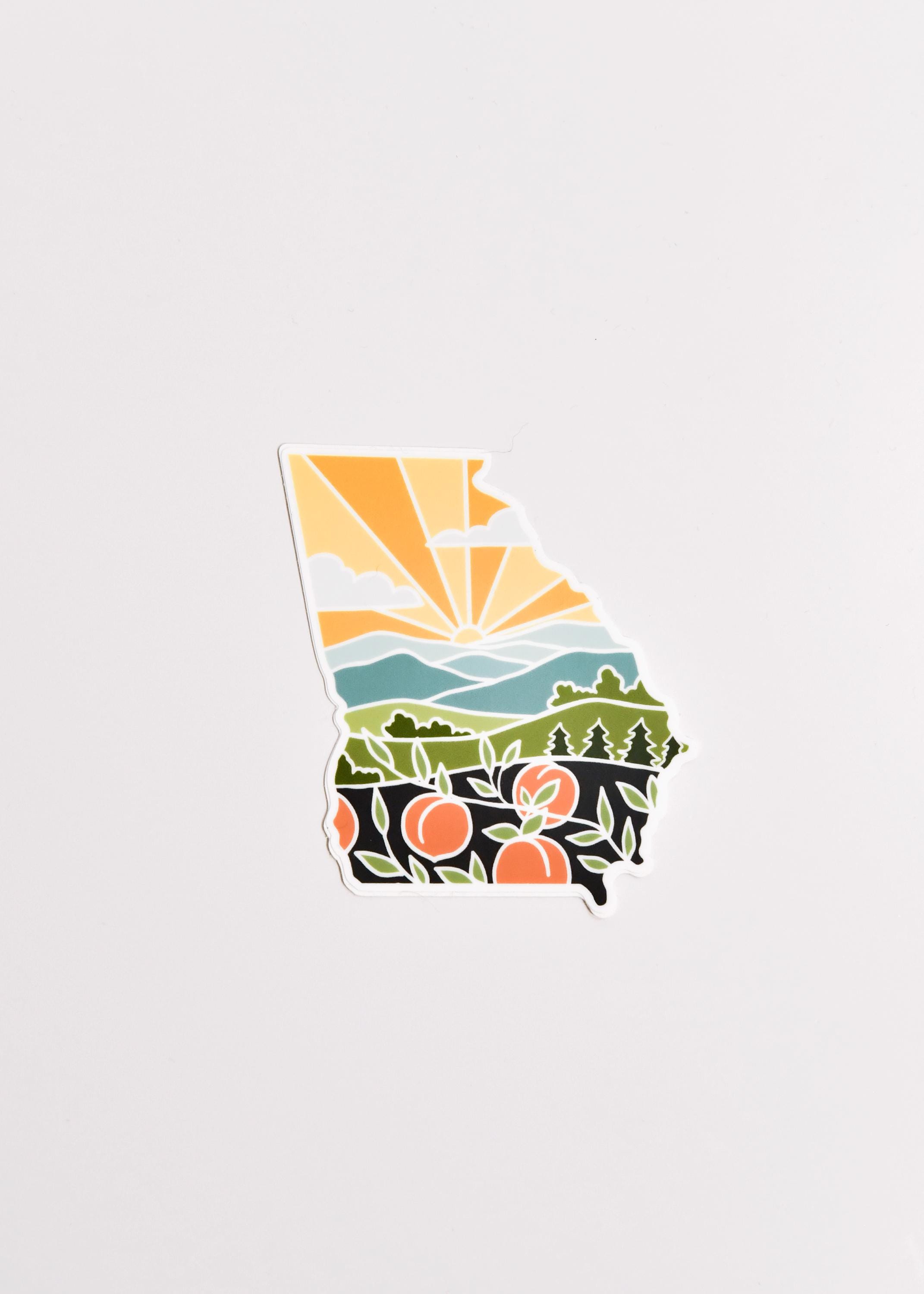 Georgia Durable Sticker | High Quality Bumper Sticker | United States Vinyl Decal | Weatherproof Sticker | Water Bottle Sticker | 3&quot;