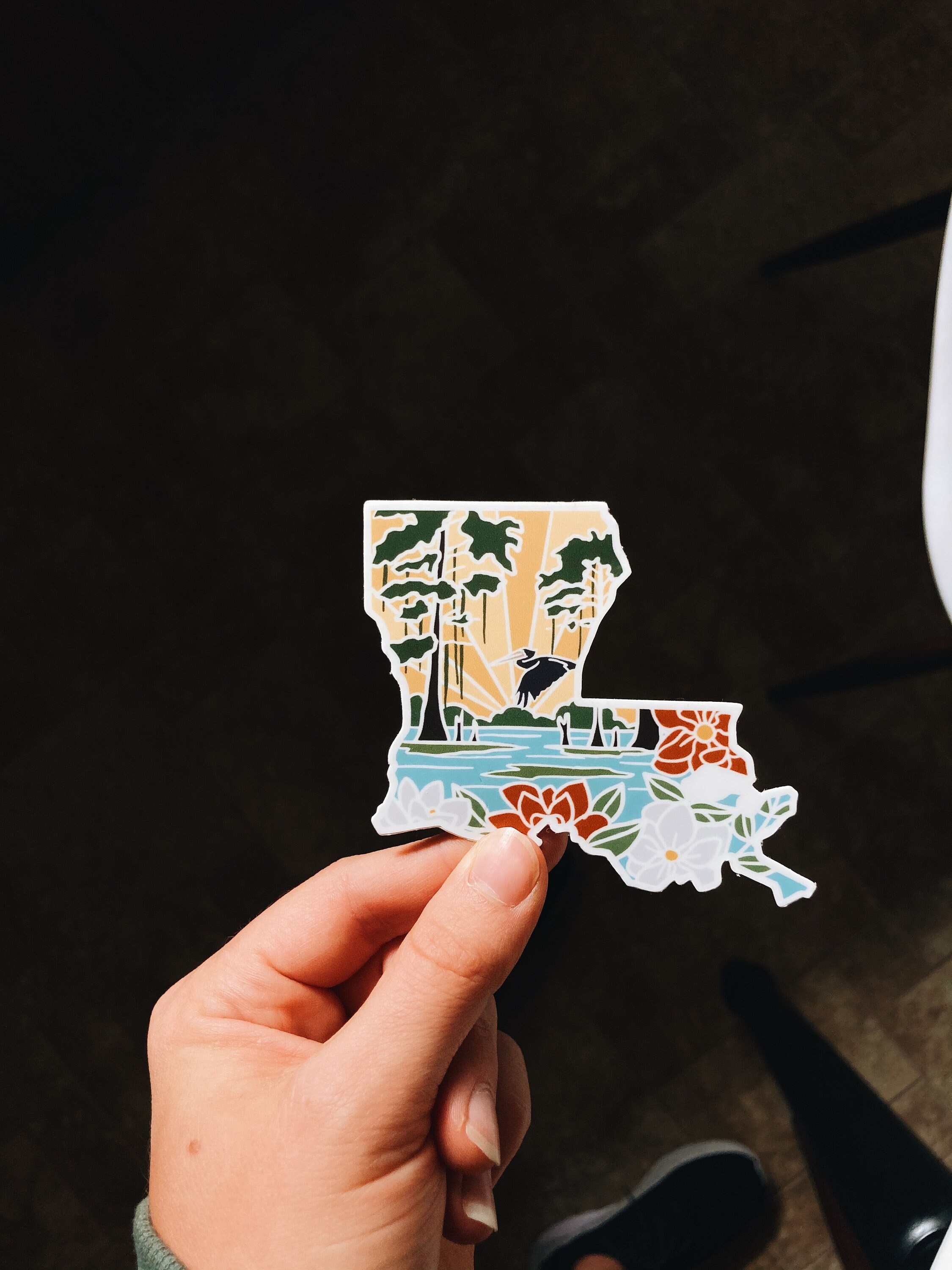 Louisiana Durable Sticker | High Quality Bumper Sticker | United States Vinyl Decal | Weatherproof Sticker | Water Bottle Sticker | 3.25&quot;