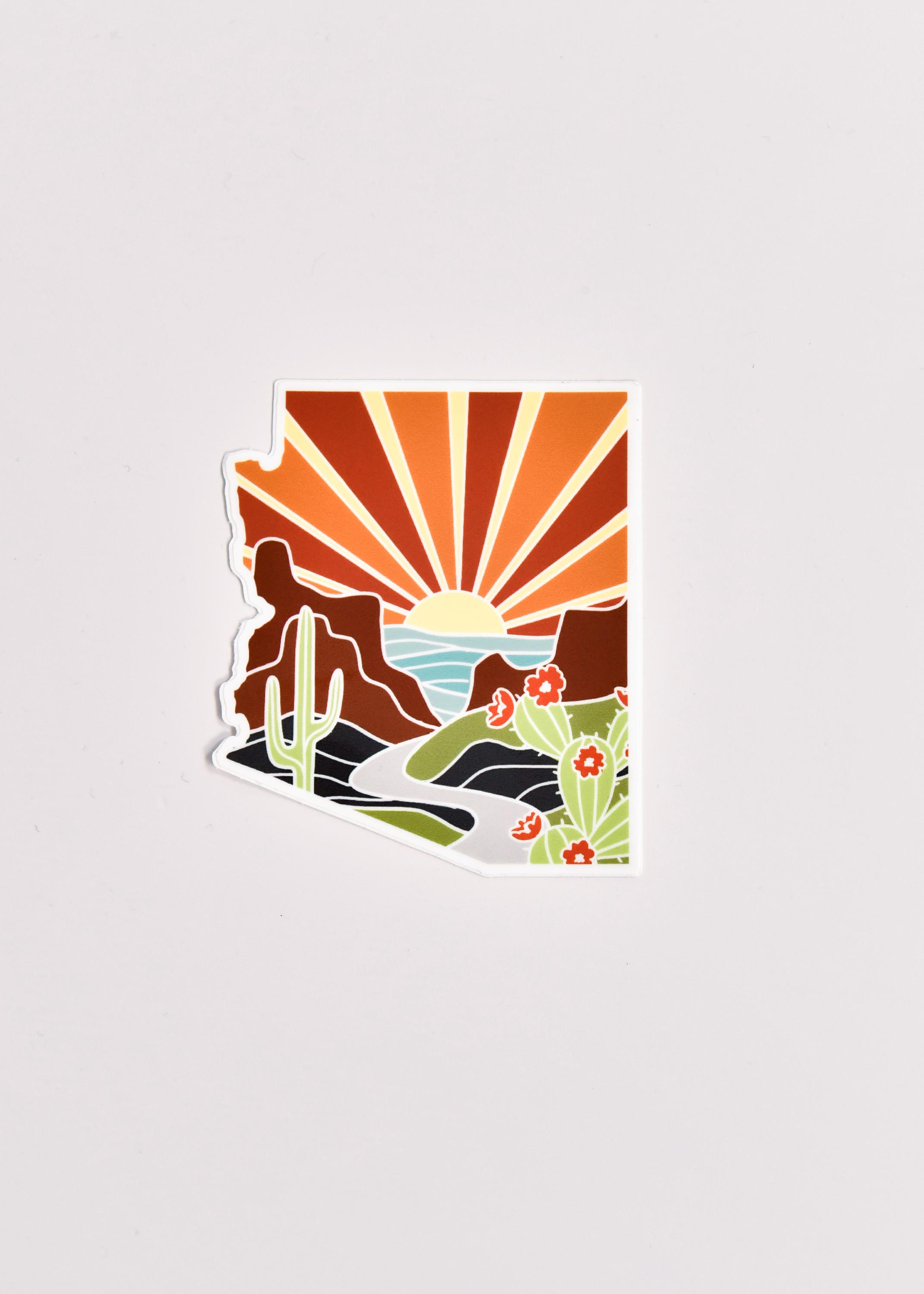 Arizona Durable Sticker | High Quality Bumper Sticker | United States Vinyl Decal | Weatherproof Sticker | Water Bottle Sticker | 3&quot;