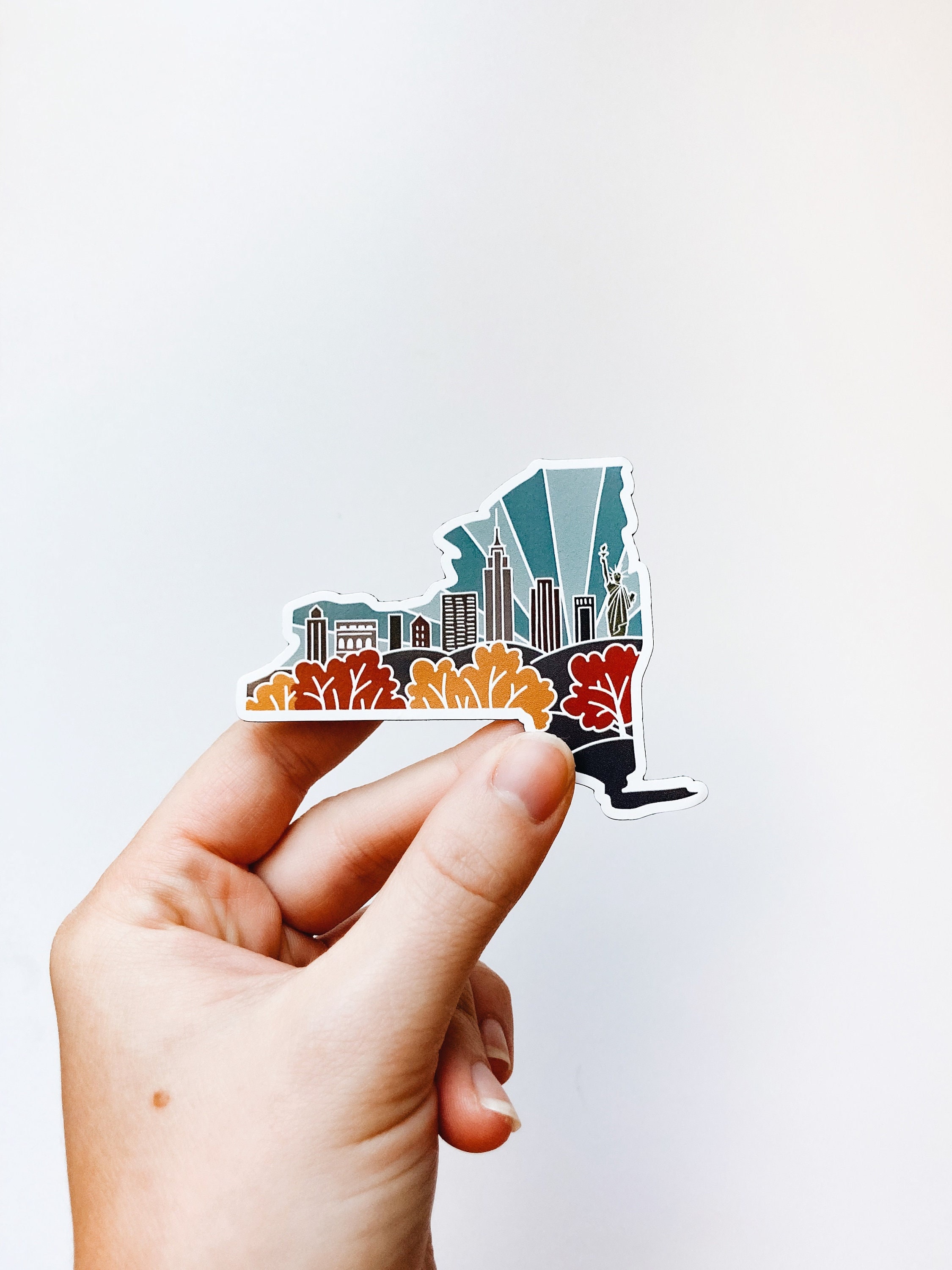 New York Car Magnet | Weatherproof State Magnet | Outdoorsy Magnet | Locker Magnet | Fridge Magnet | Waterproof Magnet | 3&quot;