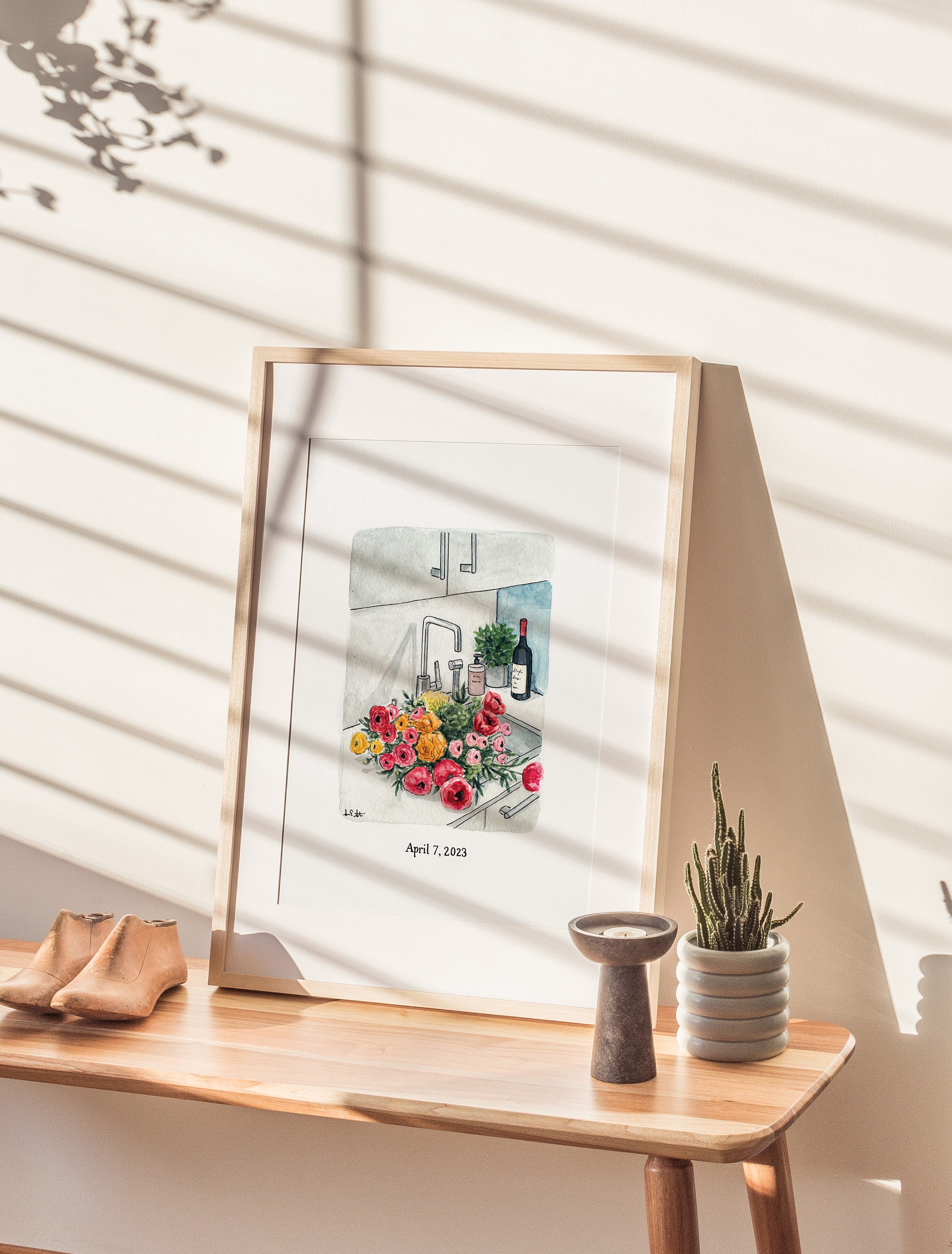 Watercolor Flowers Art Print | Floral | Home Decor | Bouquet | Modern Wildflowers | Colorful Nursery Decor | Minimalist | Bohemian Wall Art