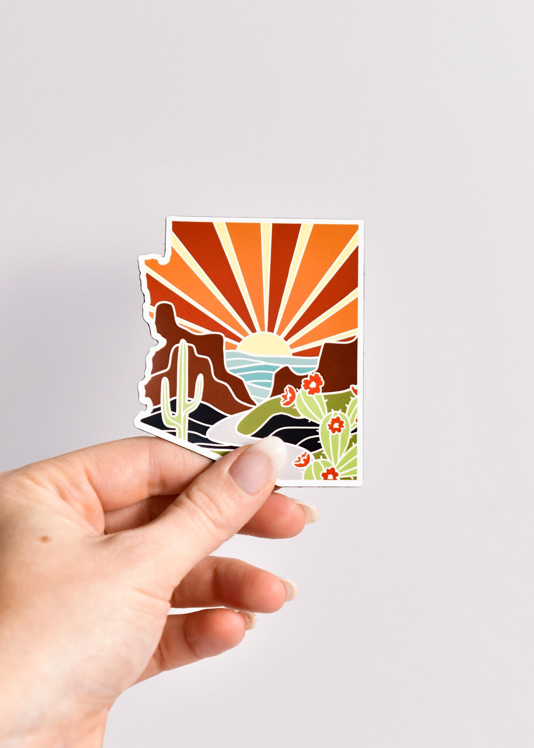 Arizona Car Magnet | Weatherproof State Magnet | Outdoorsy Magnet | Locker Magnet | Fridge Magnet | Lightweight Magnet | 2.75&quot;