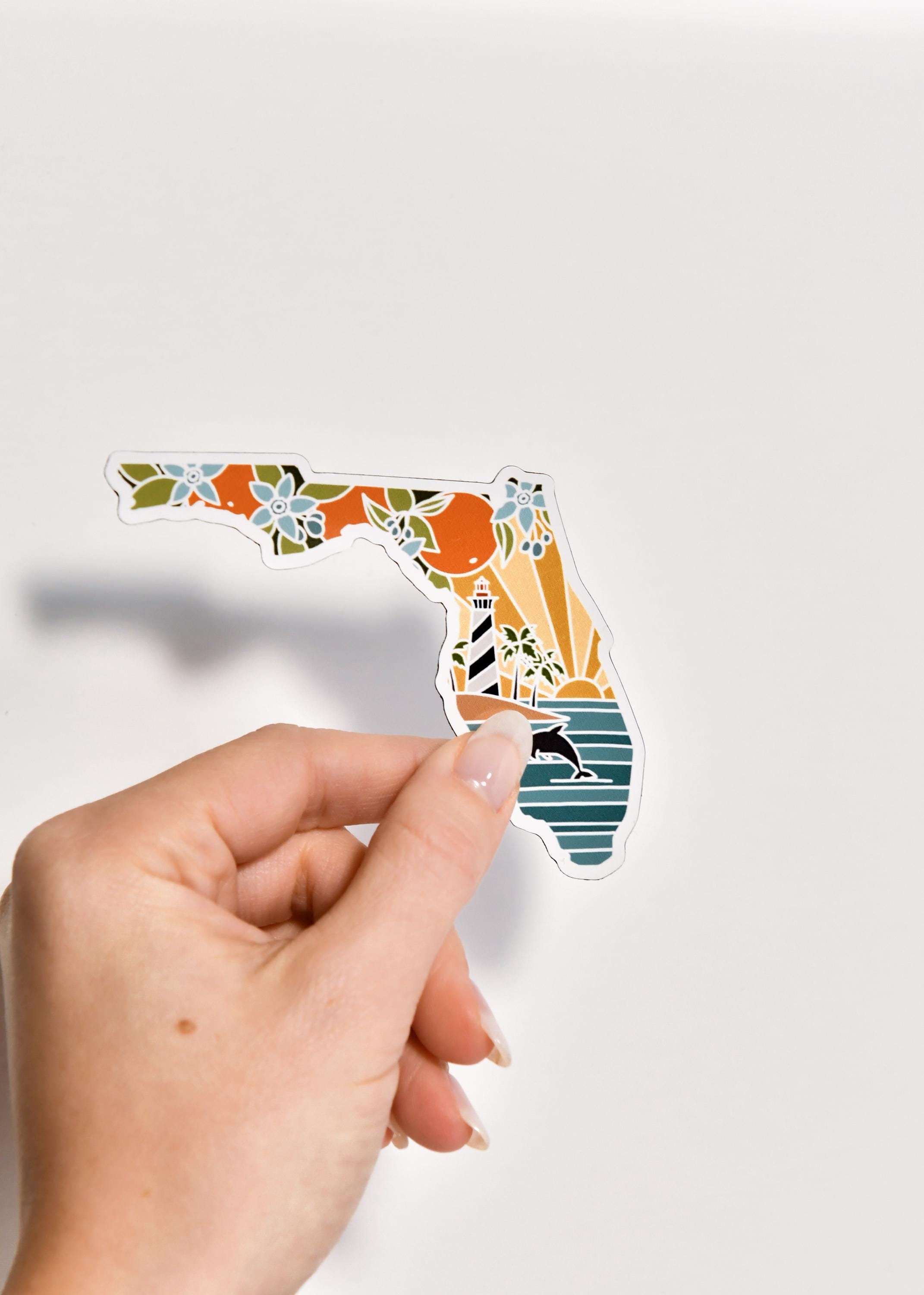 Florida Car Magnet | Weatherproof State Magnet | Outdoorsy Magnet | Locker Magnet | Fridge Magnet | Weatherproof Magnet | 3.5&quot;