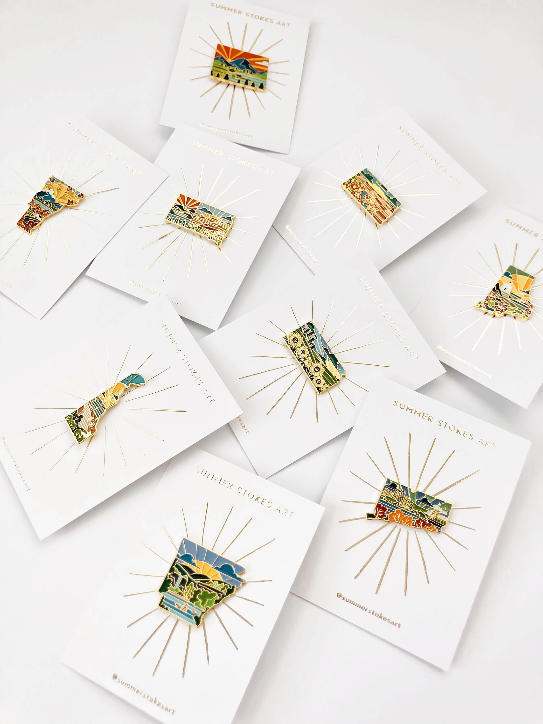 Arkansas Enamel Pin | Arkansas Outline Pin | Illustrated State Pin | Butterfly Clasp | 1&quot;