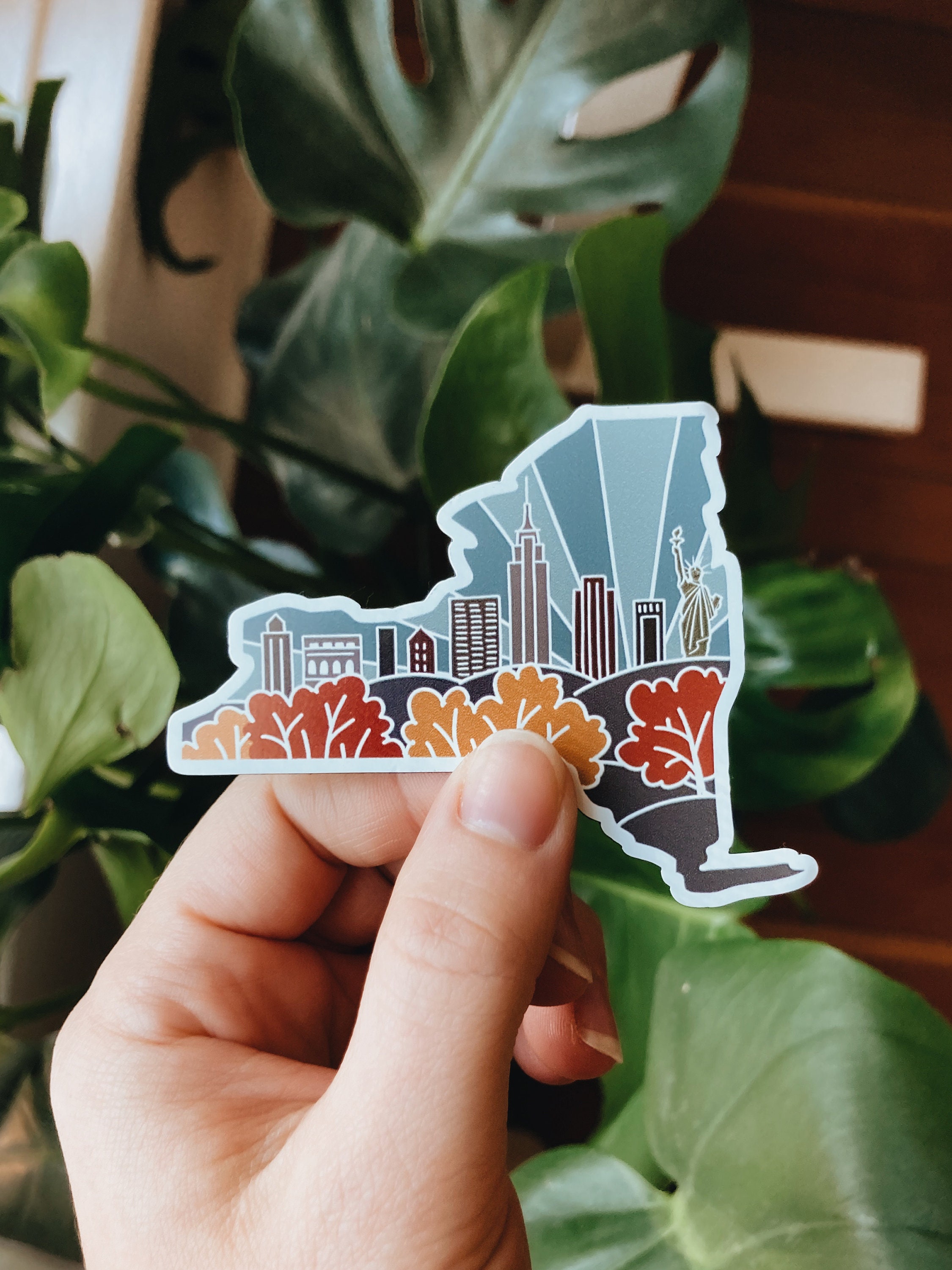 New York Car Magnet | Weatherproof State Magnet | Outdoorsy Magnet | Locker Magnet | Fridge Magnet | Waterproof Magnet | 3&quot;
