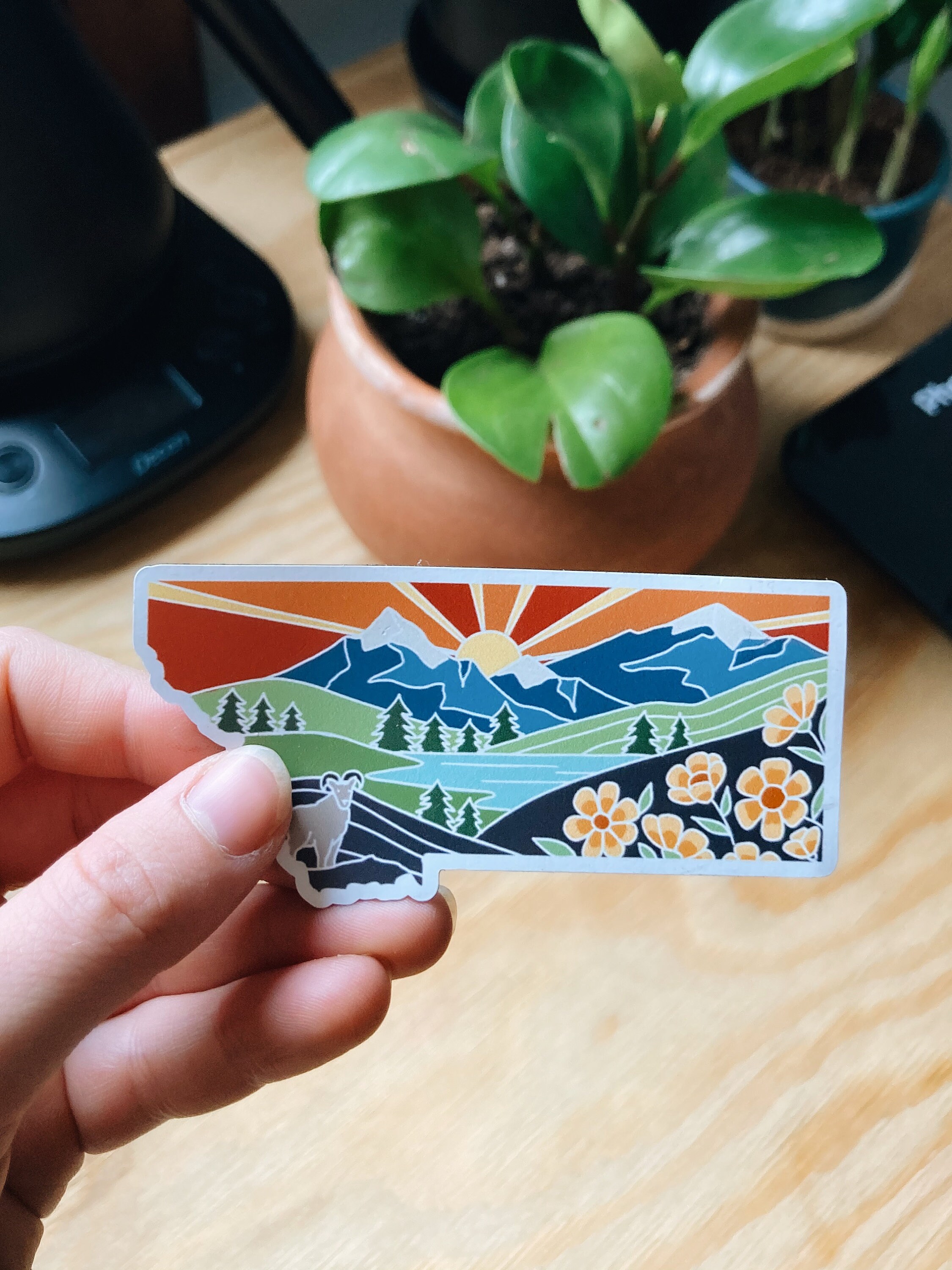 Montana Car Magnet | Weatherproof State Magnet | Outdoorsy Magnet | Locker Magnet | Fridge Magnet | Waterproof Magnet | 3.75&quot;