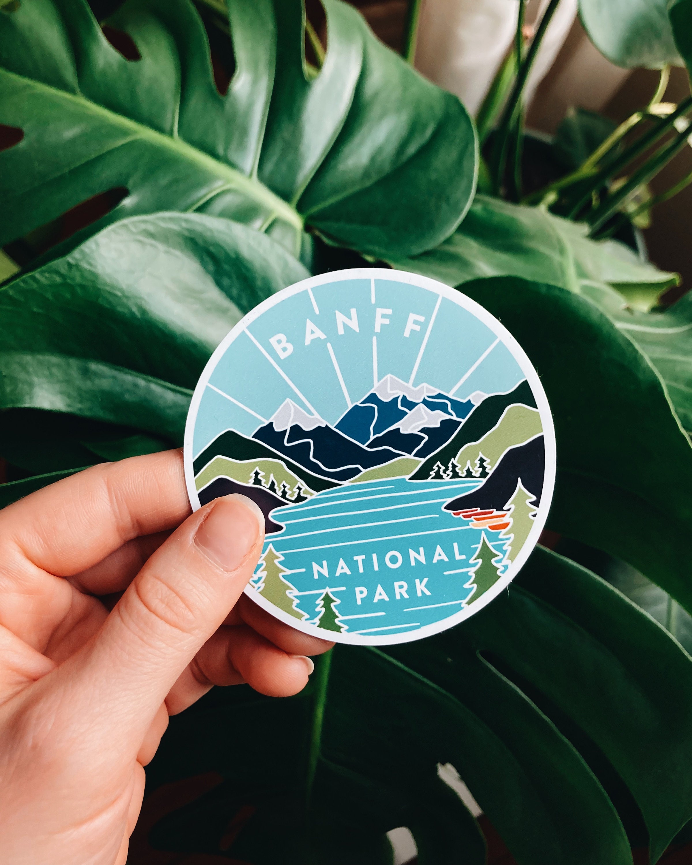 Banff Car Magnet | Banff National Park Illustration | Weatherproof State Magnet | Outdoorsy Magnet | Fridge Magnet | Lightweight Magnet | 3&quot;
