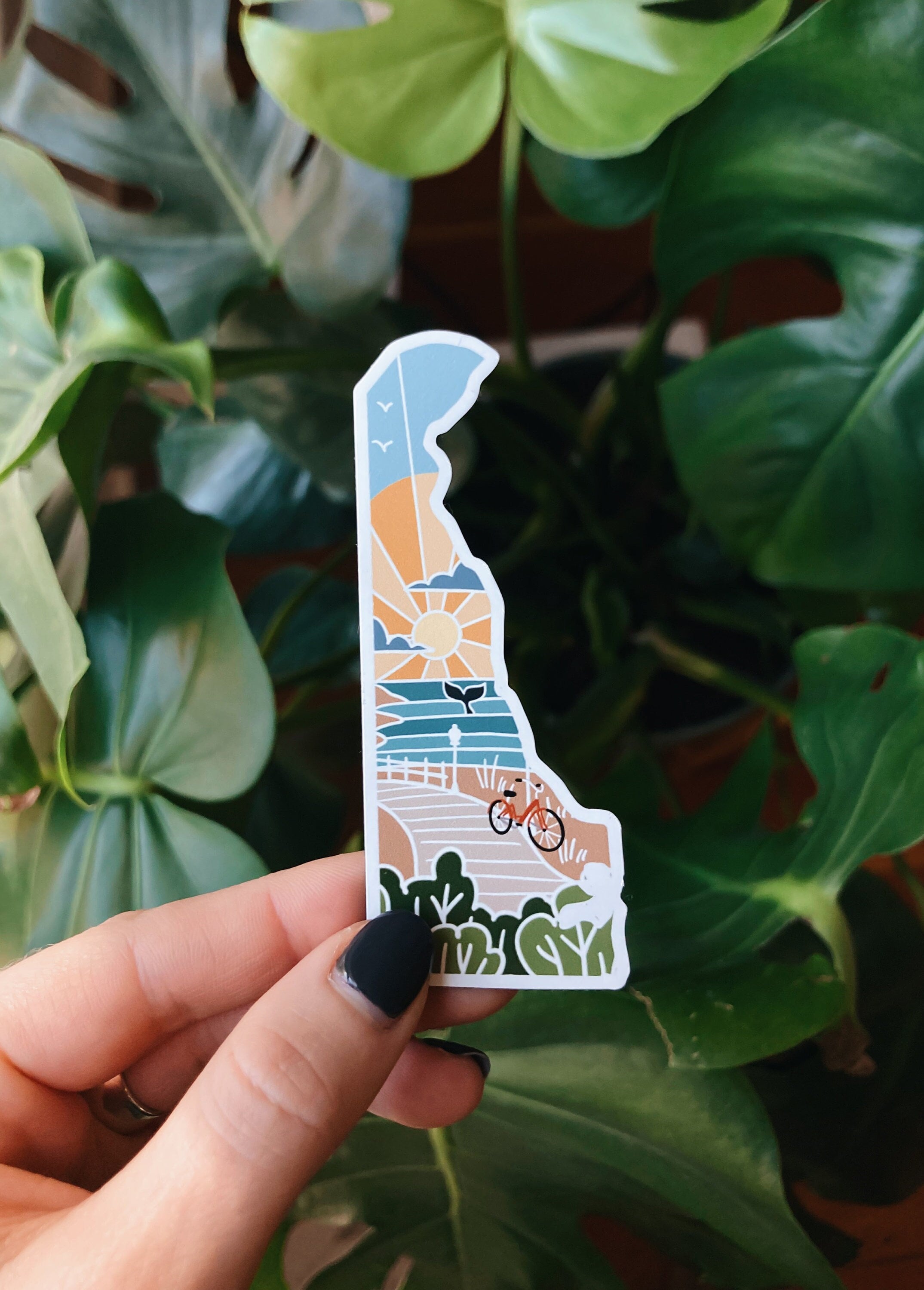 Delaware Car Magnet | Weatherproof State Magnet | Outdoorsy Magnet | Locker Magnet | Fridge Magnet | Weatherproof Magnet | 3.5&quot;