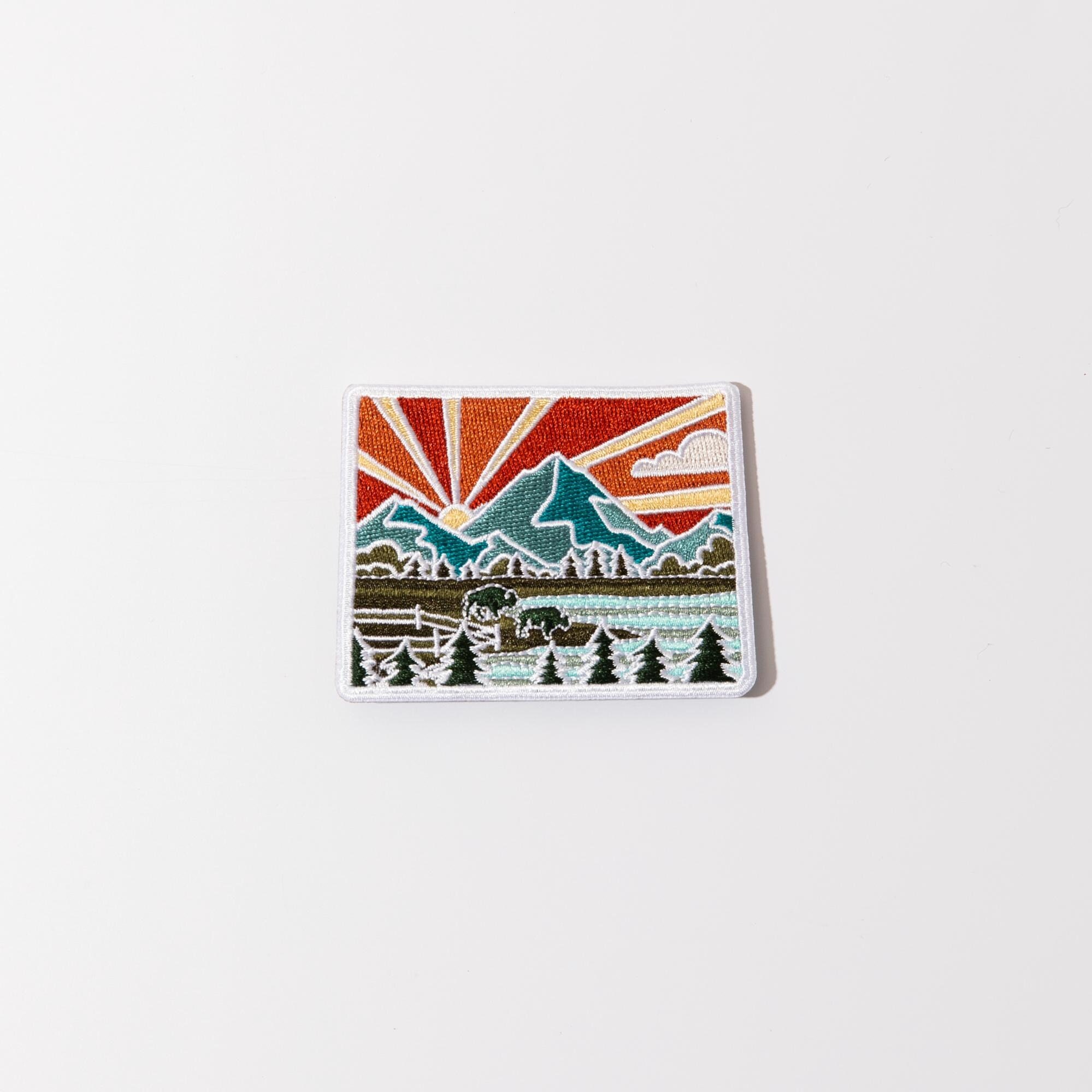 Wyoming Iron-On Patch | 3&quot; Patch | Embroidered Sew-on or Iron-on Applique