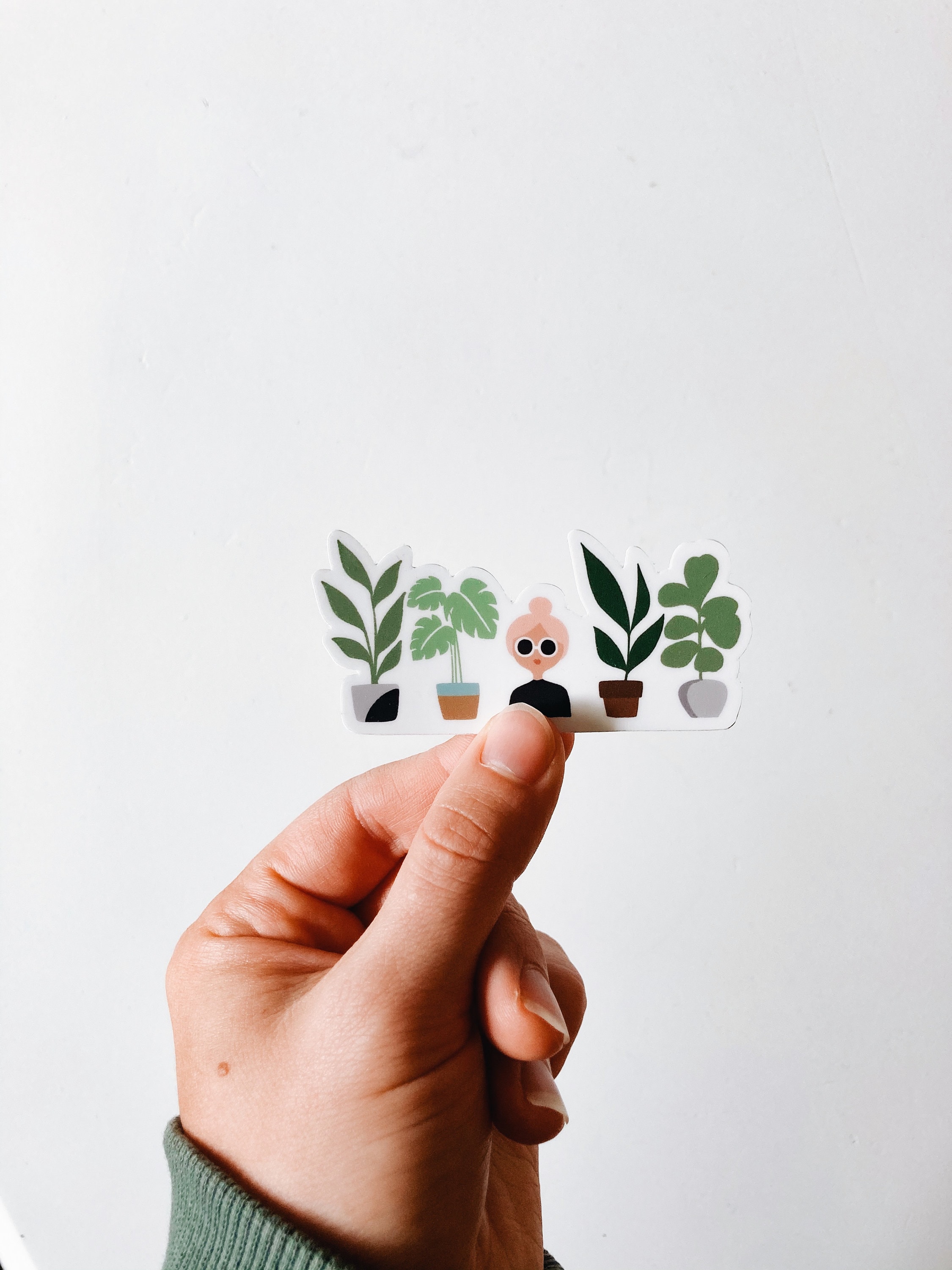 Crazy Plant Lady Durable Sticker | With or Without Text | Plant Lover Decal | Vinyl Weatherproof Decal | Water Bottle Sticker | 3&quot;