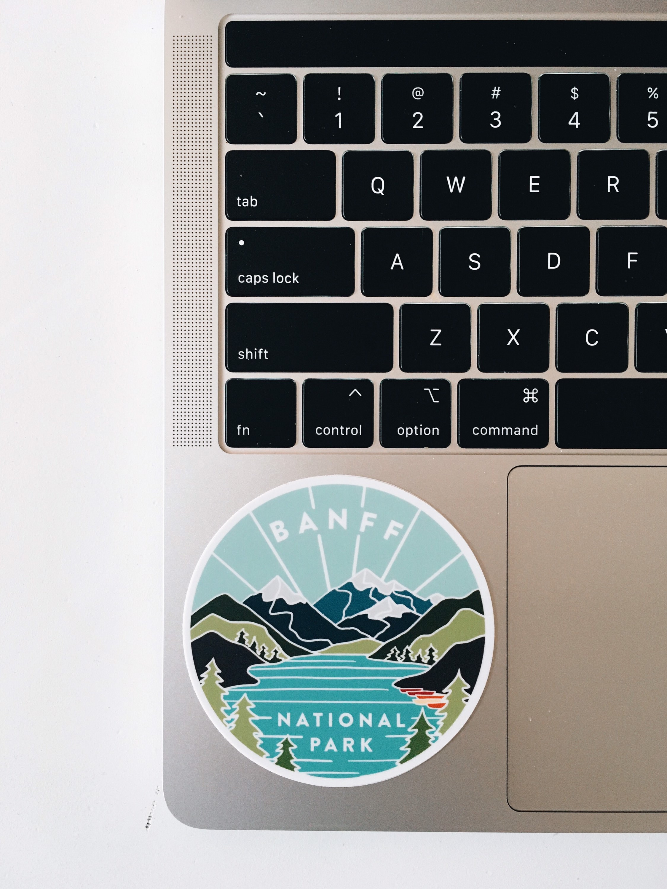 Banff Durable Sticker | High Quality Bumper Sticker | Canada Vinyl Decal | Banff National Park Illustration | Weatherproof Sticker | 3&quot;