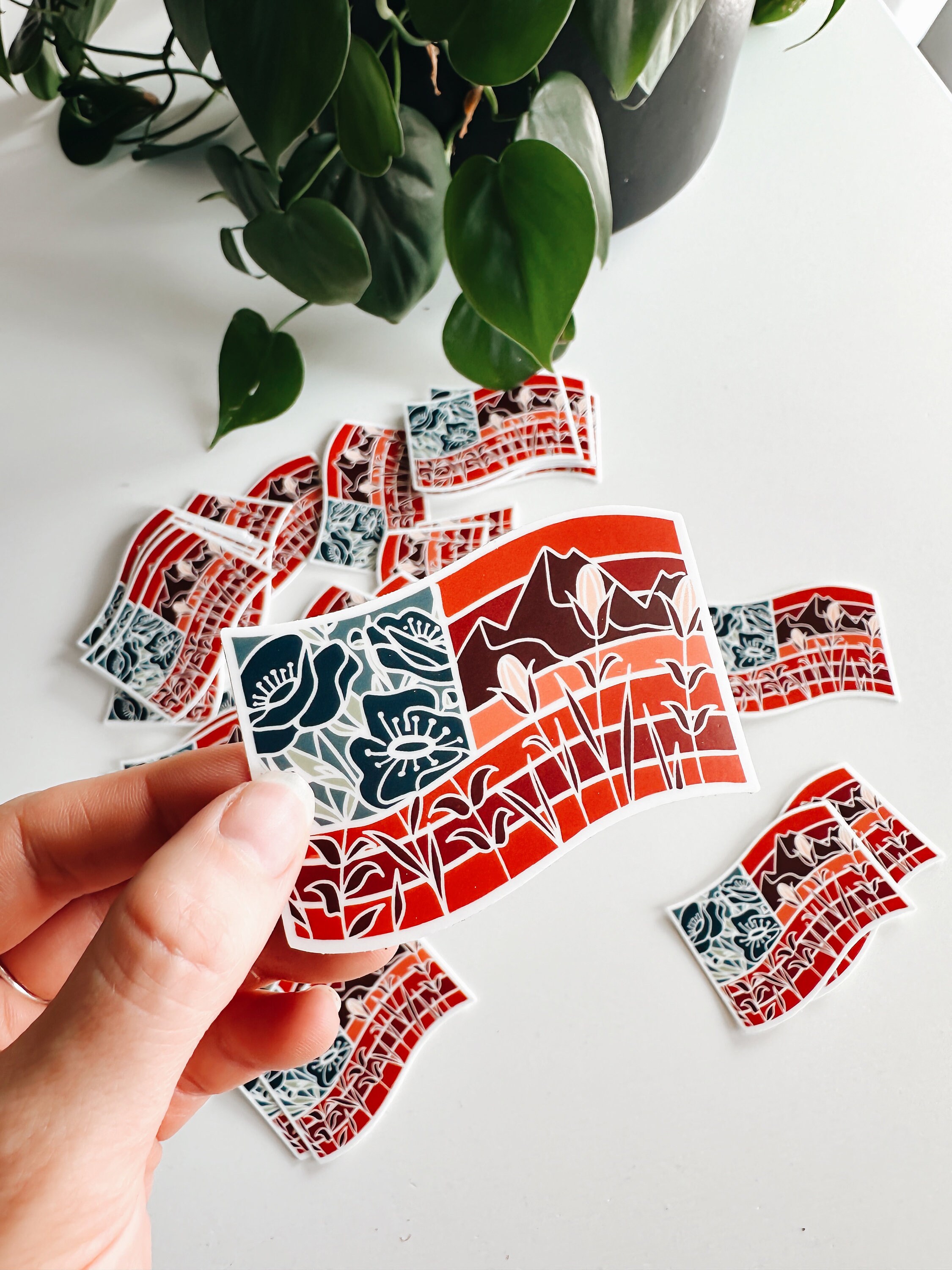 American Flag Durable Sticker | High Quality Bumper Sticker | Laptop sticker | Water Bottle Sticker | US Outdoor Sticker | 3&quot;