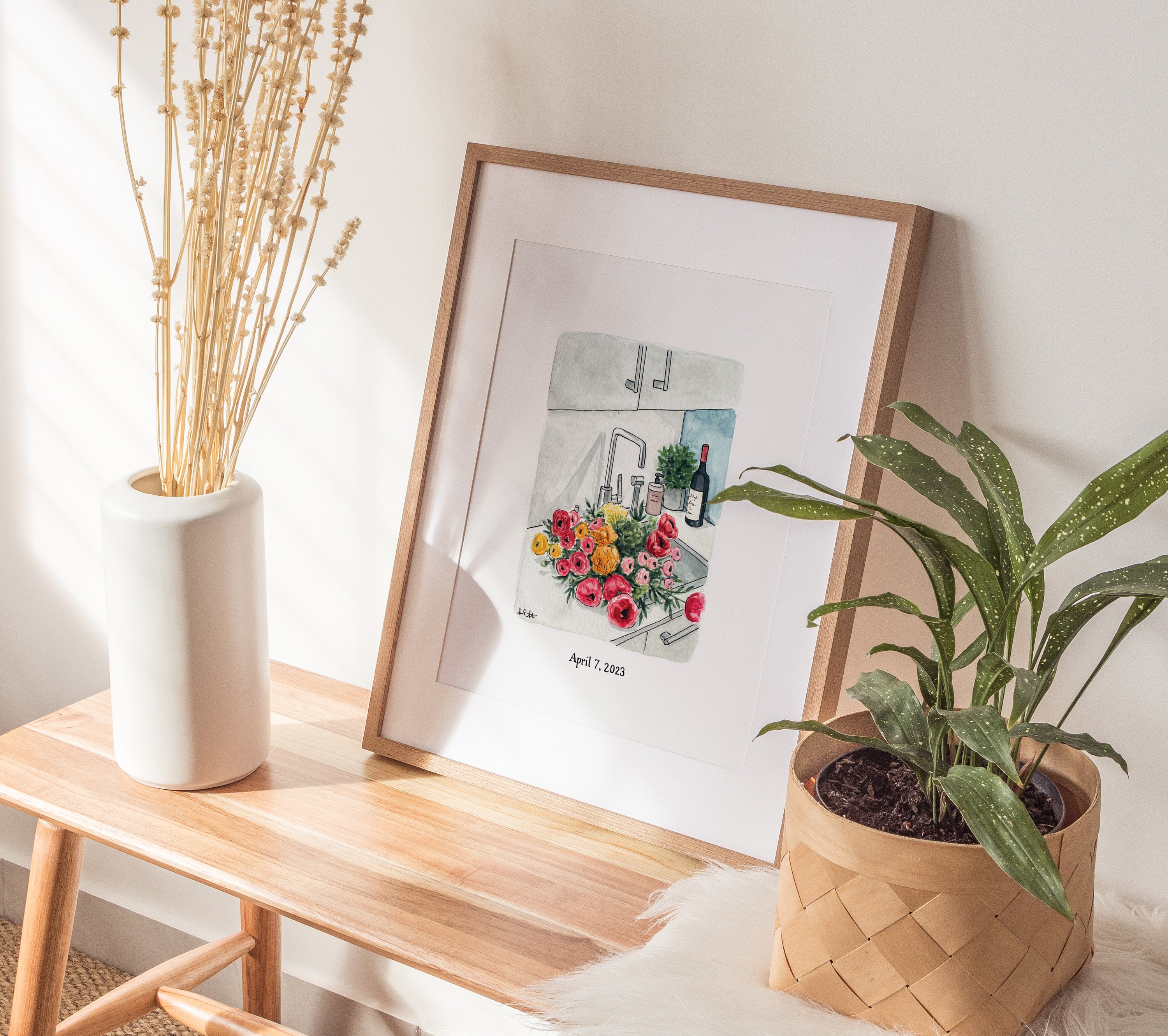 Watercolor Flowers Art Print | Floral | Home Decor | Bouquet | Modern Wildflowers | Colorful Nursery Decor | Minimalist | Bohemian Wall Art