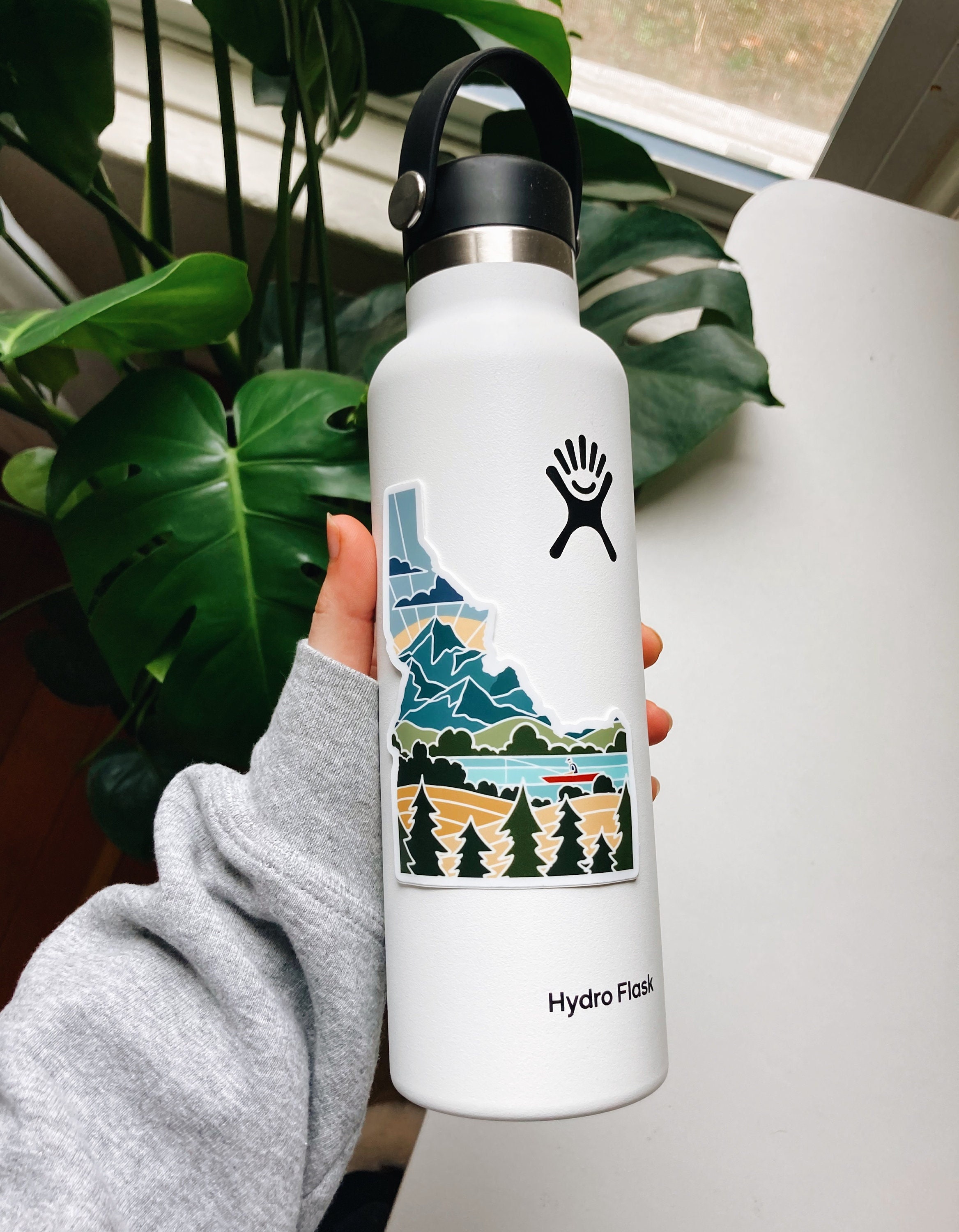 Idaho Mountain Durable Sticker | High Quality Bumper Sticker | United States Vinyl Decal | Weatherproof Sticker | Water Bottle Sticker | 4&quot;