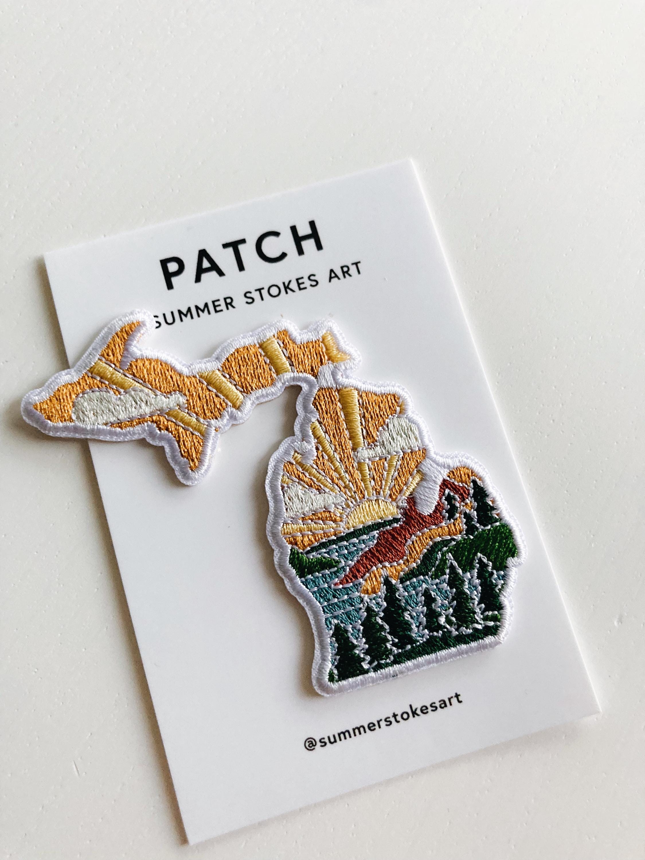 Michigan Iron-On Patch | 3&quot; Patch | Embroidered Sew-on or Iron-on Applique
