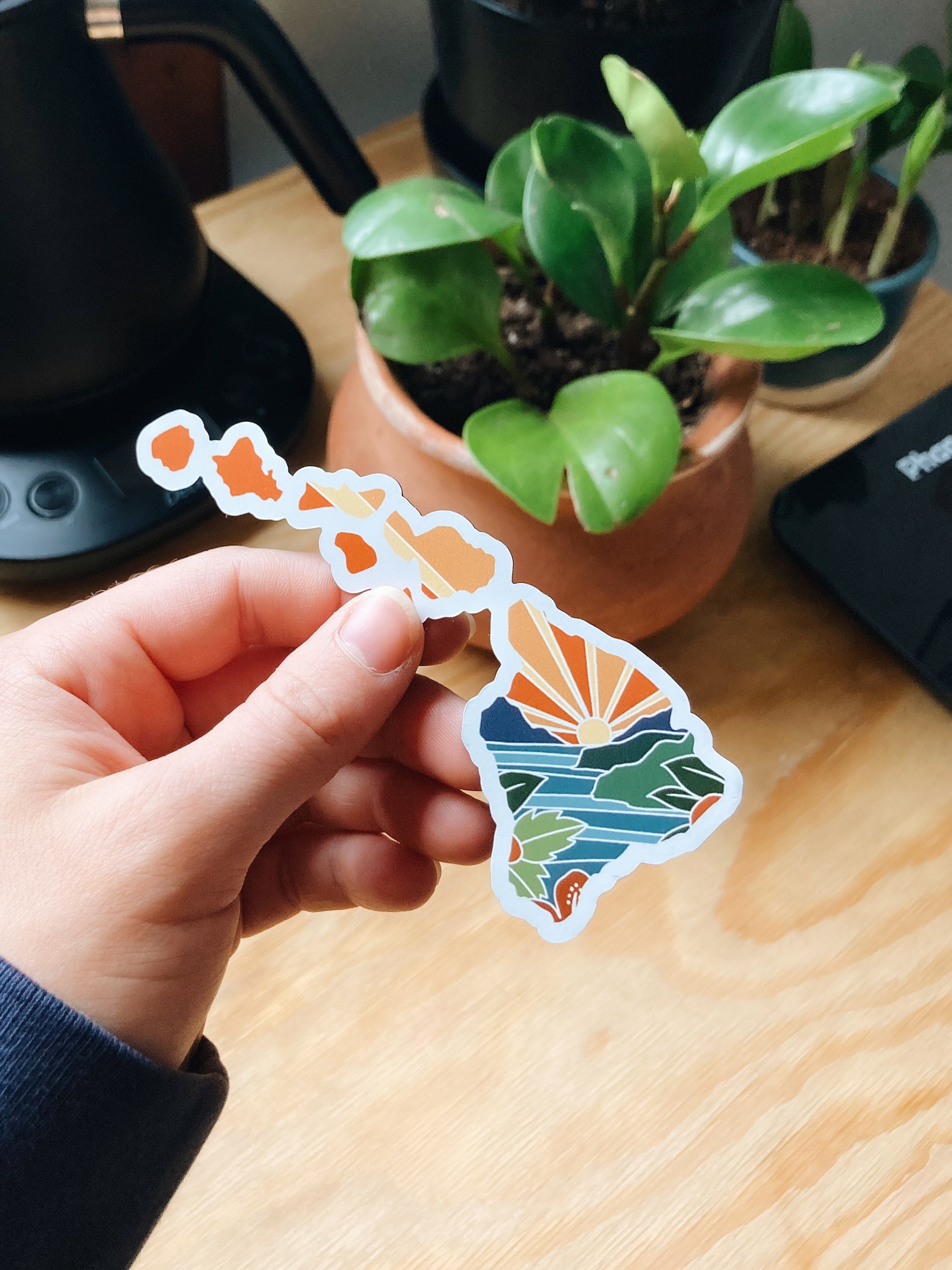 Hawaii Car Magnet | Weatherproof State Magnet | Outdoorsy Magnet | Locker Magnet | Fridge Magnet | Weatherproof Magnet | 4&quot;