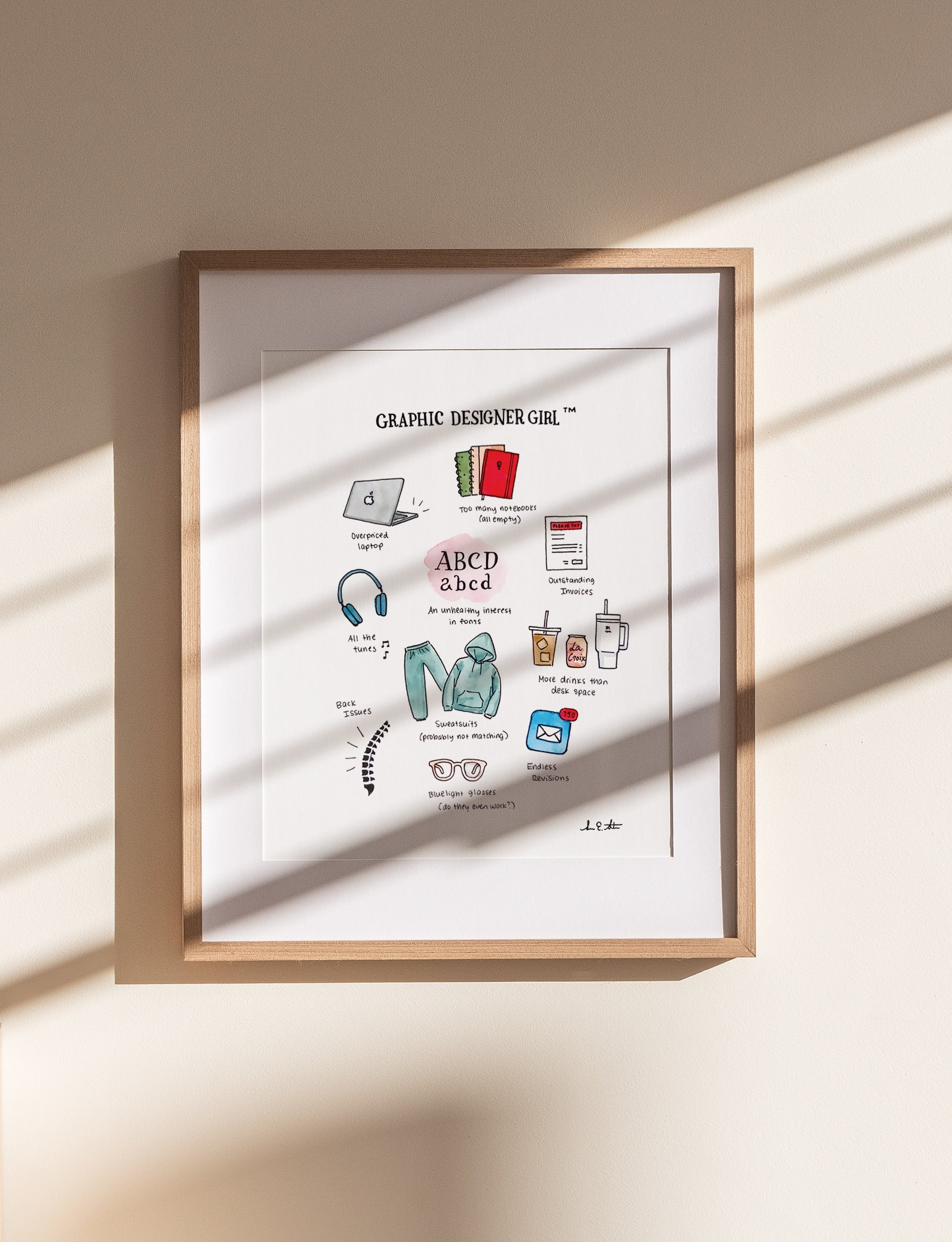 Graphic Designer Physical Wall Art Print | Watercolor Poster for Graphic Designers | Gift for Graphic Designer | Unique Graduation Gift