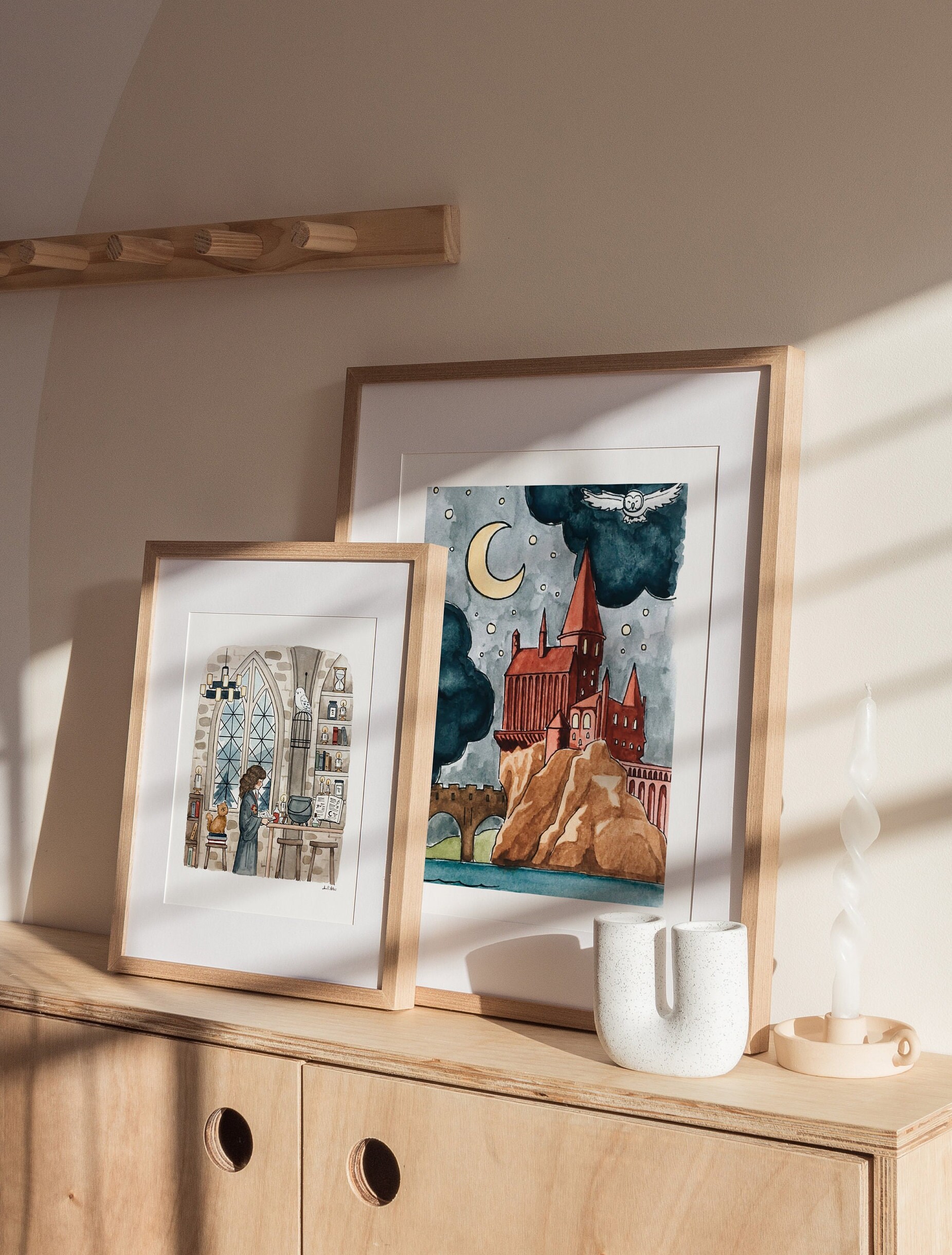 Wizard Print | Watercolor Illustration | Wall Art | 8x10&quot; 5x7&quot; Archival Art Print | Book Lover Gift