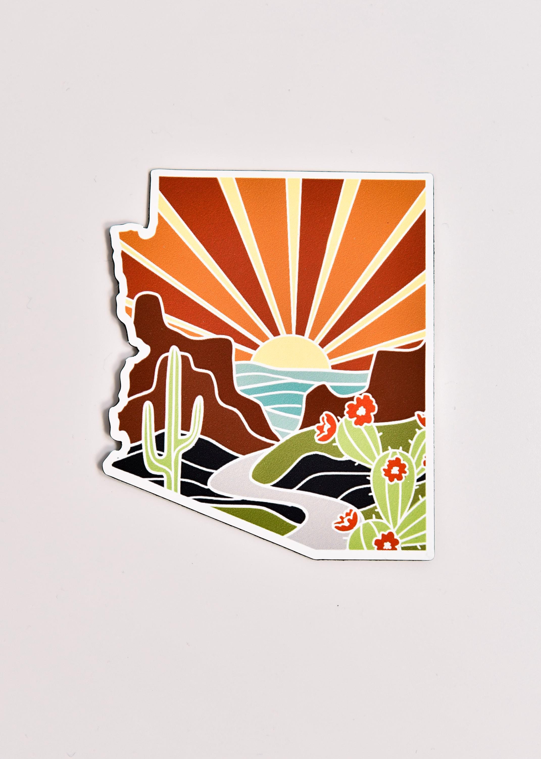 Arizona Car Magnet | Weatherproof State Magnet | Outdoorsy Magnet | Locker Magnet | Fridge Magnet | Lightweight Magnet | 2.75&quot;