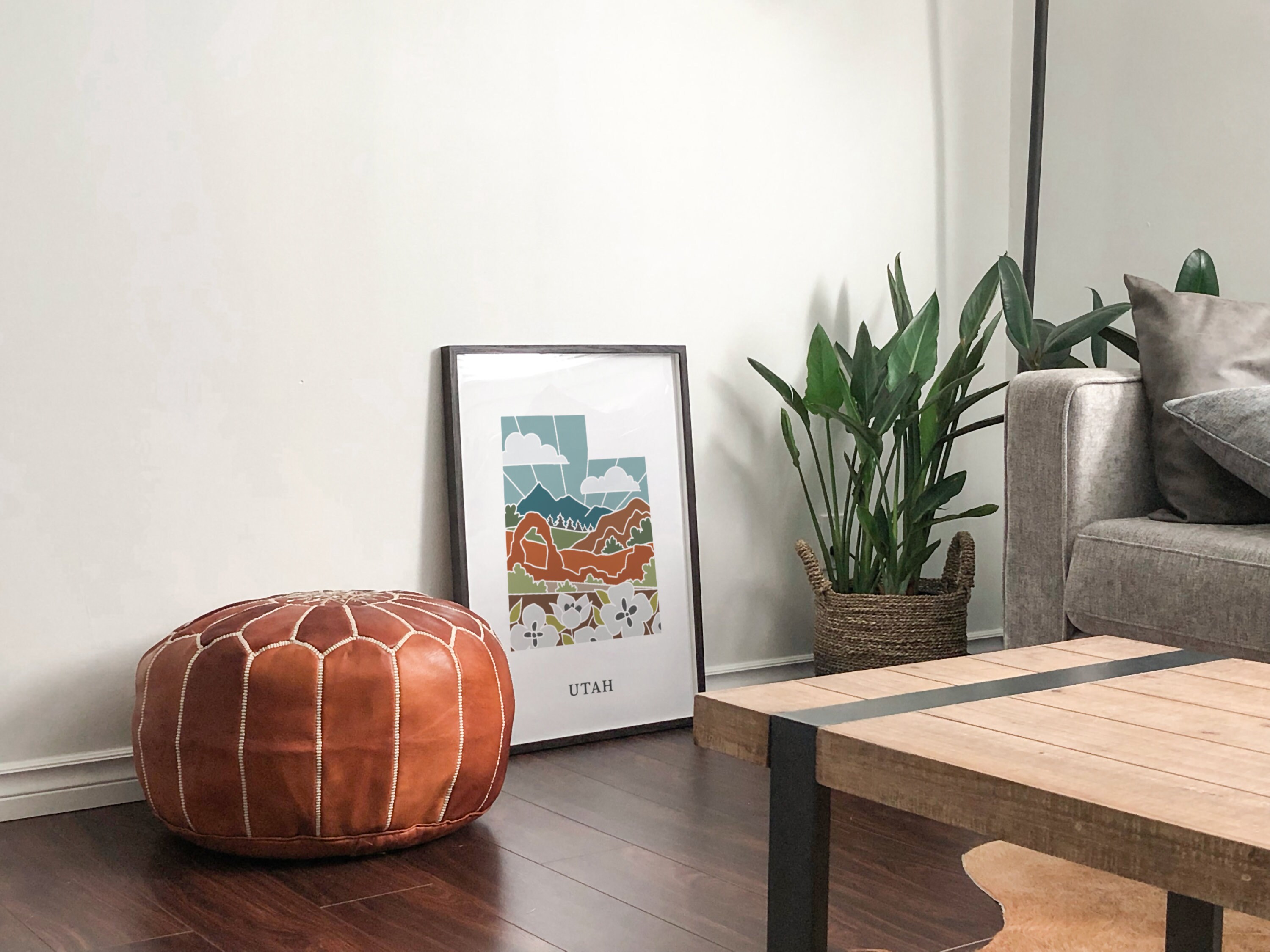 Utah Physical Art Print | State Wall Art | 5x7, 8x10, 11x14, 16x20 Archival Art Print | Utah Illustrated Poster