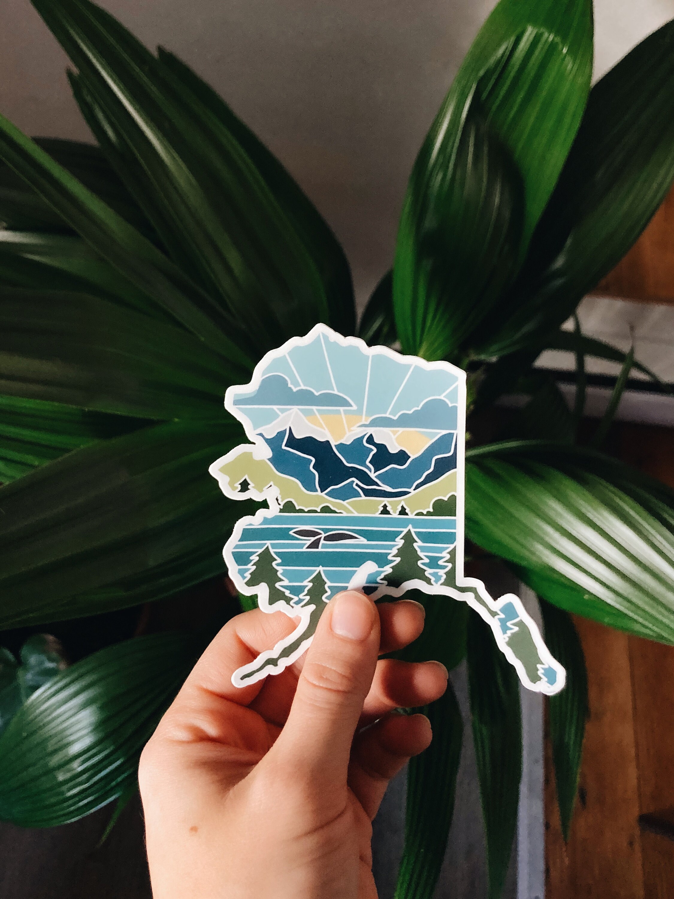 Alaska Durable Sticker | High Quality Bumper Sticker | United States Vinyl Decal | Weatherproof Sticker | Water Bottle Sticker | 4&quot;
