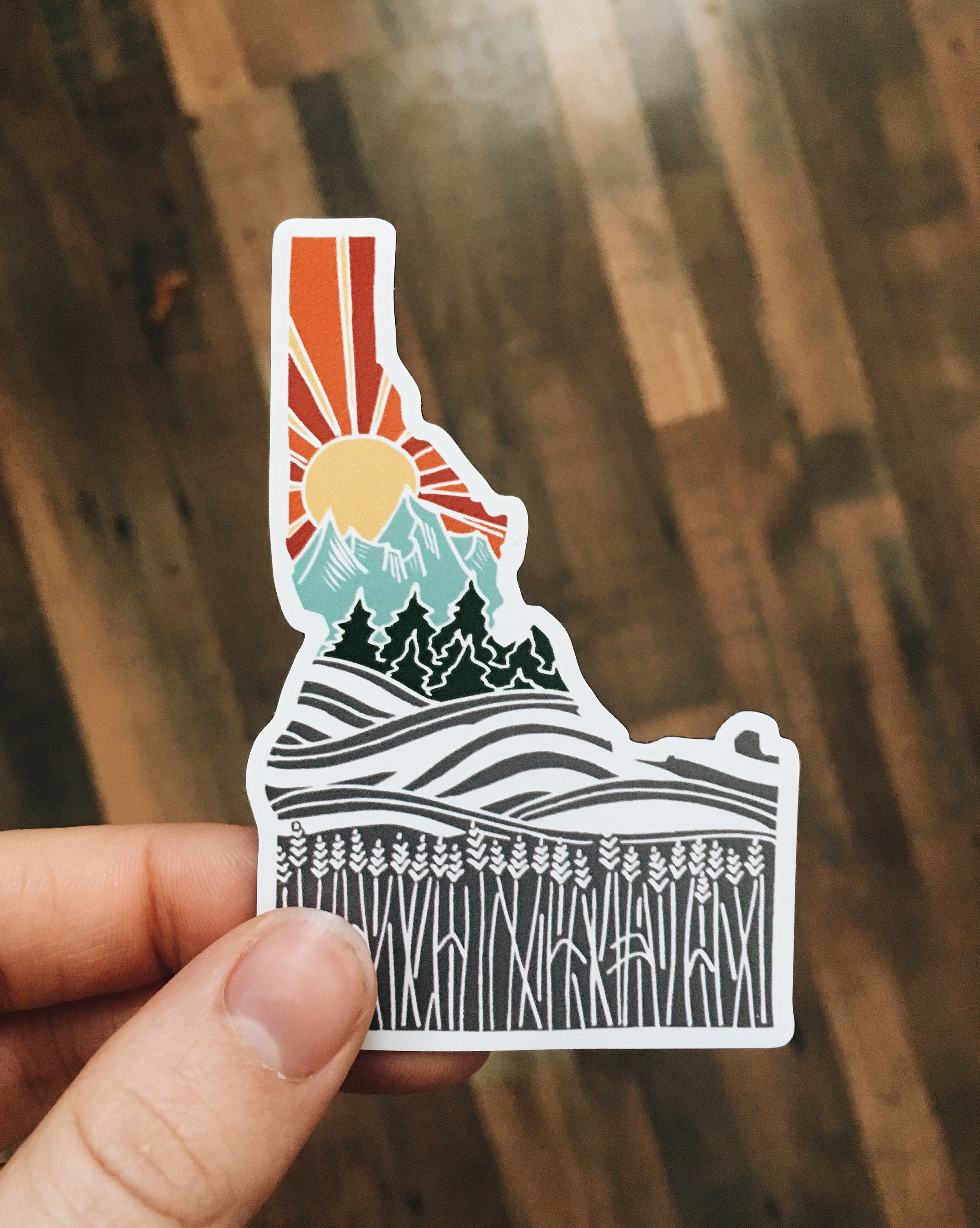 Idaho Car Magnet | Weatherproof State Magnet | Outdoorsy Magnet | Locker Magnet | Fridge Magnet | Weatherproof Magnet | 3&quot;