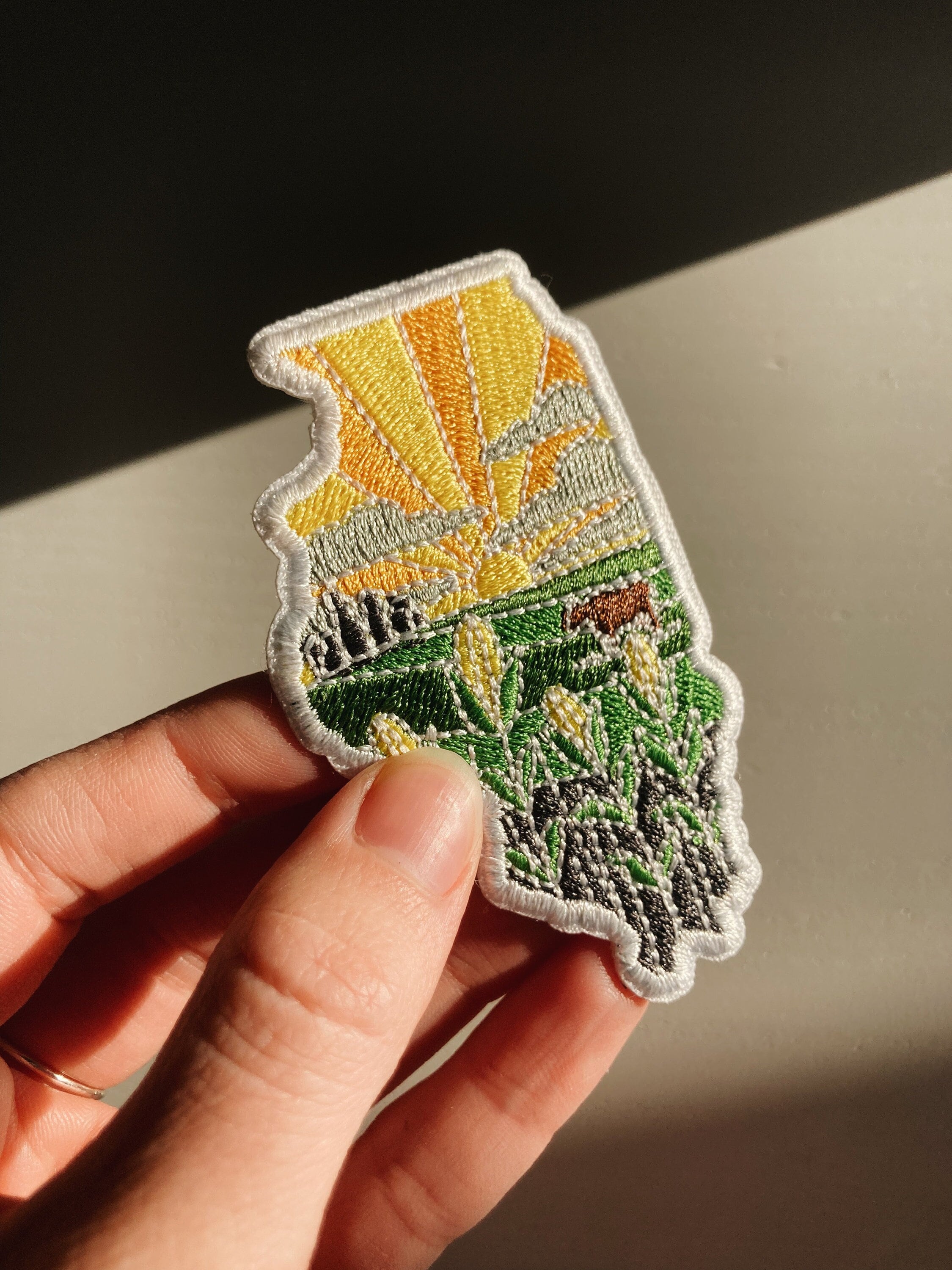 Illinois Iron-On Patch | 2.5&quot; Patch | Embroidered Sew-on or Iron-on Applique