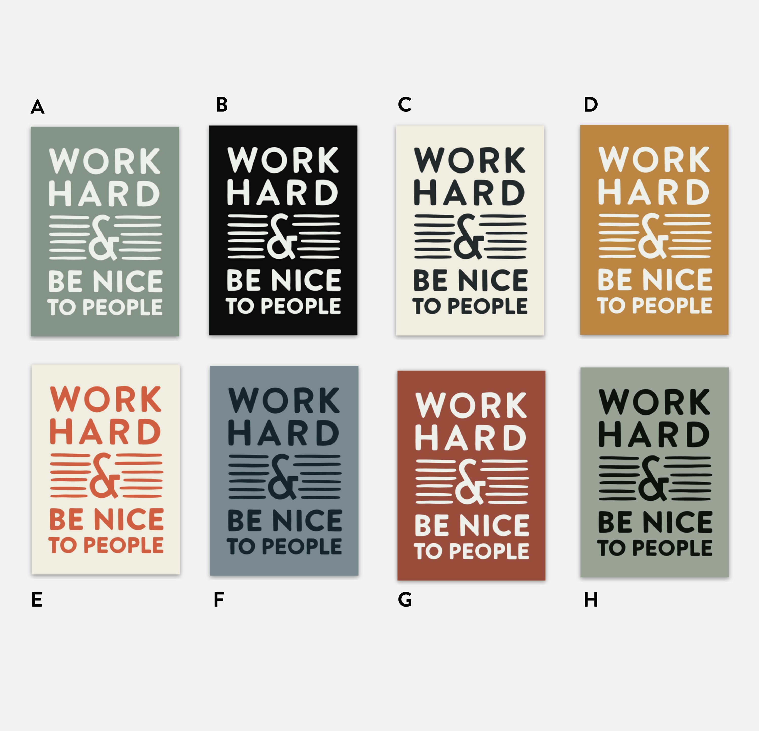 Work Hard & Be Nice To People Sticker | High Quality Bumper Sticker | Laptop Decal | Water Bottle Sticker | 3&quot;