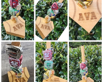 READY TO SHIP-Personalized Baseball Homeplate Ring Holder – Tournament Ring Display