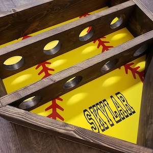 FREE Shipping -Large Softball Homeplate Ball Holder / /Championship Ball // 8 game ball holder