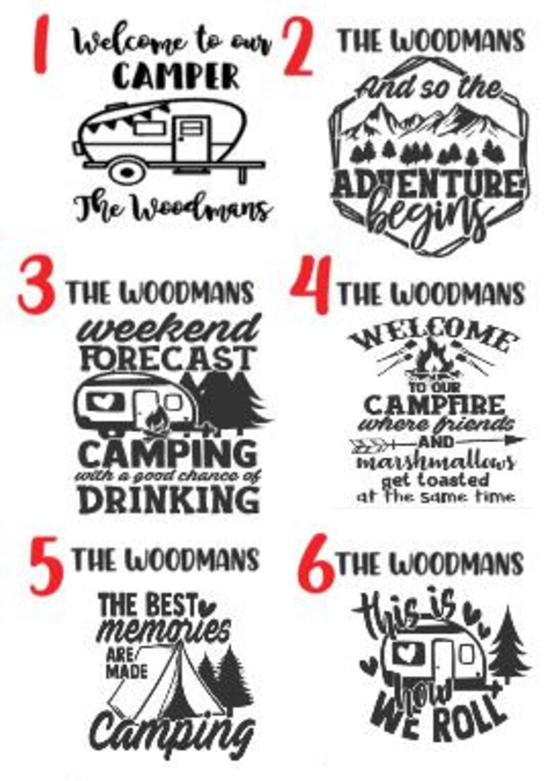 Personalized Campsite Bucket Decor // Camping Bucket // Etsy