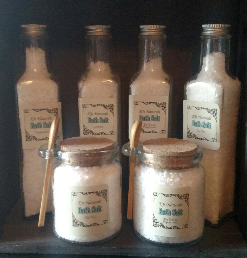 Therapeutic Bath Salts Glass Jar with Spoon Etsy