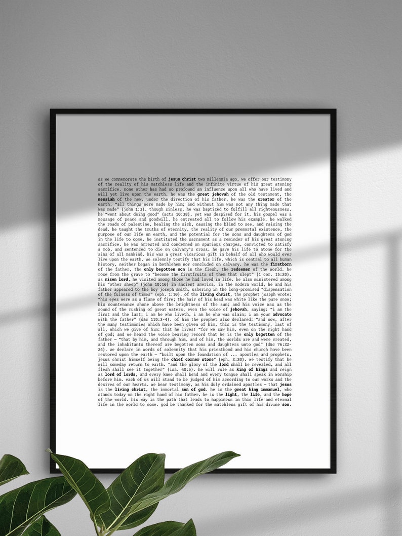 Minimal & Modern the Living Christ LDS Print DIGITAL DOWNLOAD - Etsy