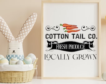 Easter Bunny Carrot Printable | Holiday Spring Decor (Digital Download)