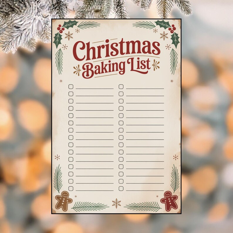 Christmas Planner Printables | Holiday Baking, Gift, Meal Lists (PDF ...