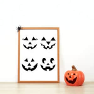 Pumpkin Jack o lantern Halloween Afdrukbare afbeelding PNG JPEG Directe digitale download